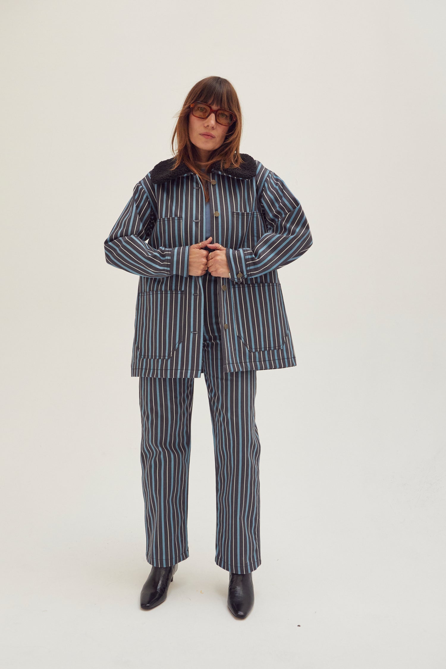 Chore Coat - Striped Denim