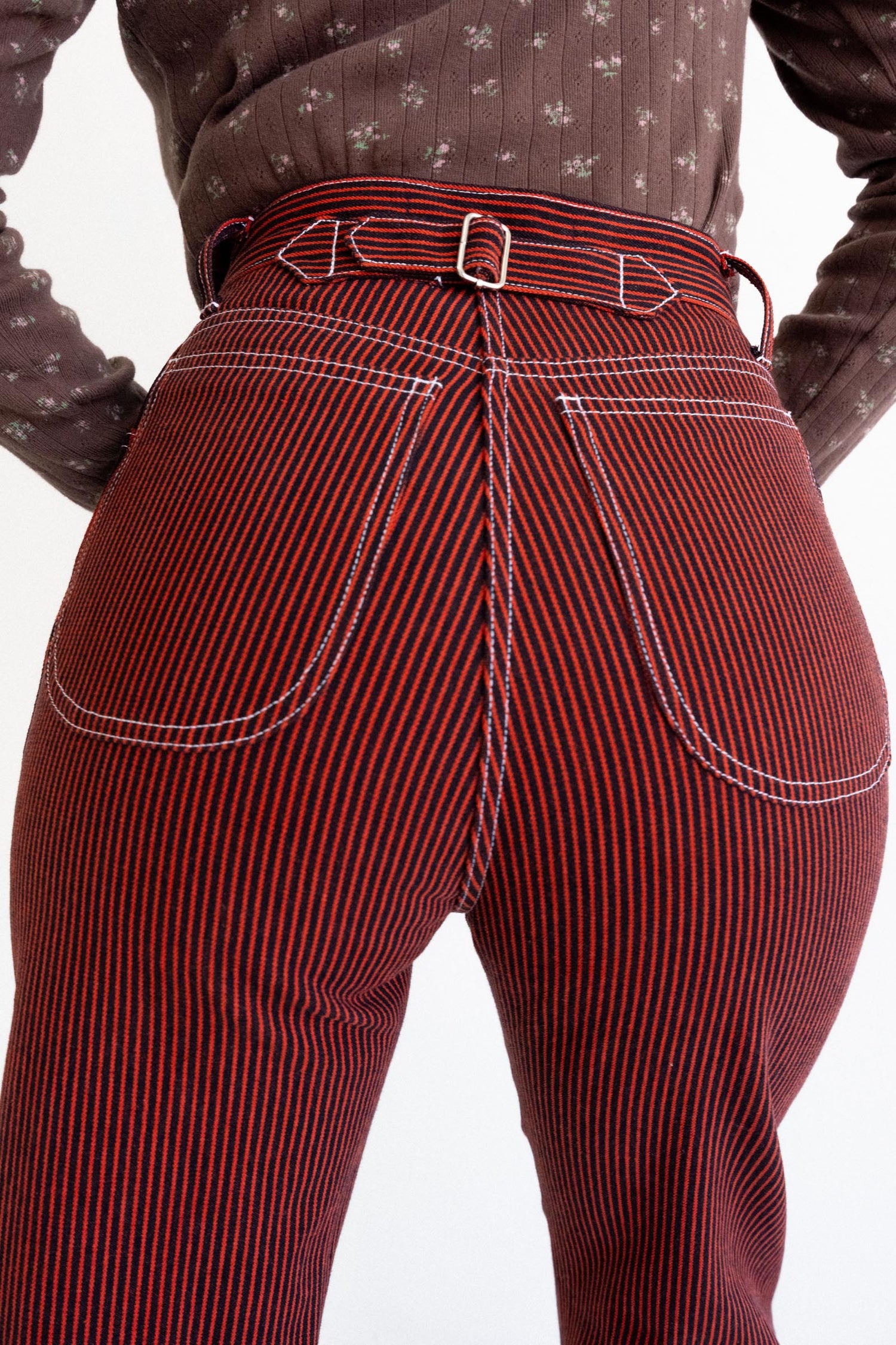 River Jean - Red Railroad Stripe