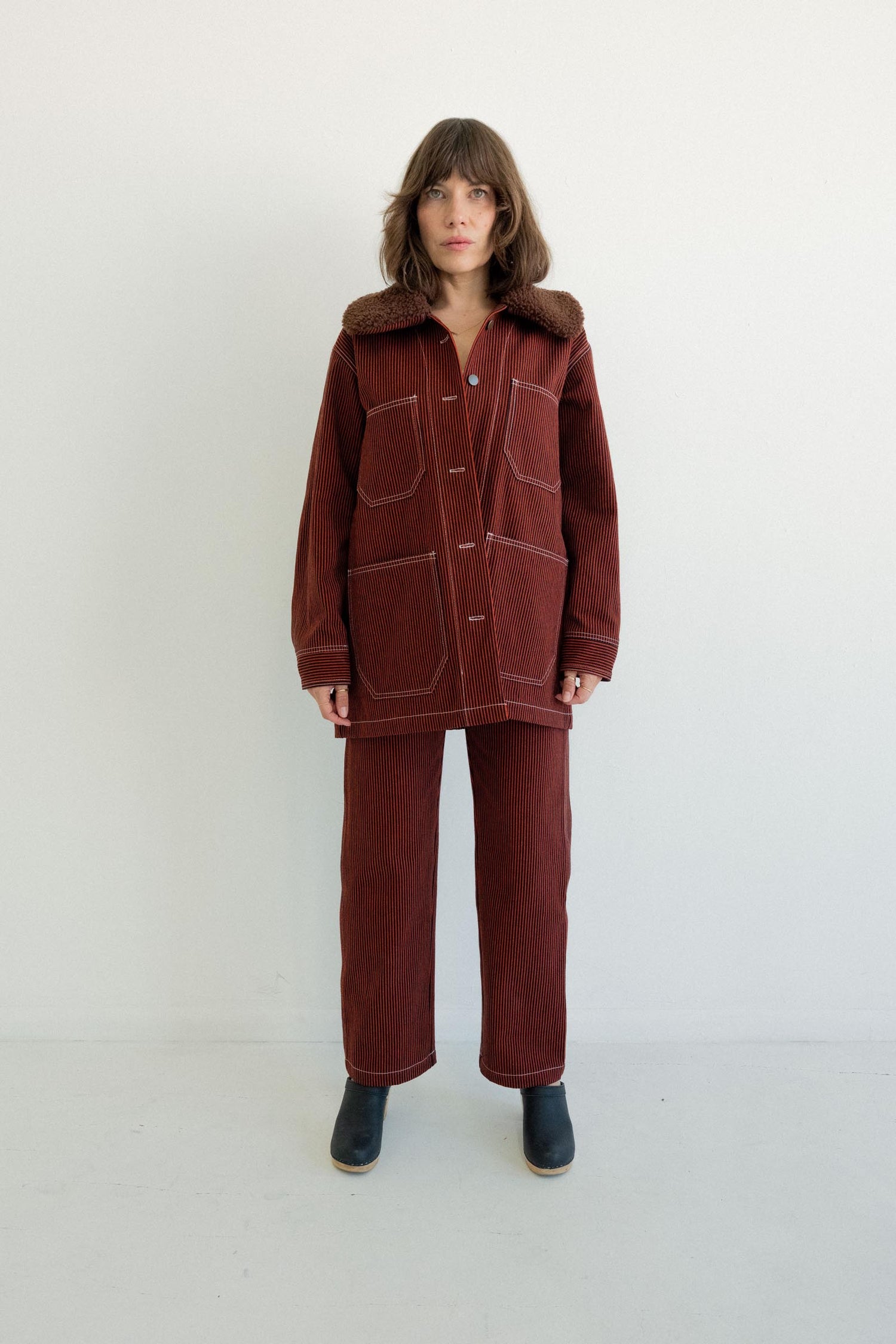 River Jean - Red Railroad Stripe