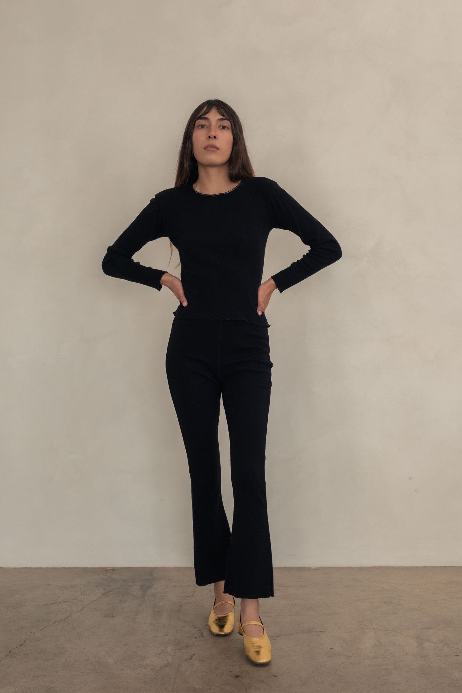 Pointelle Tulip Pant Black
