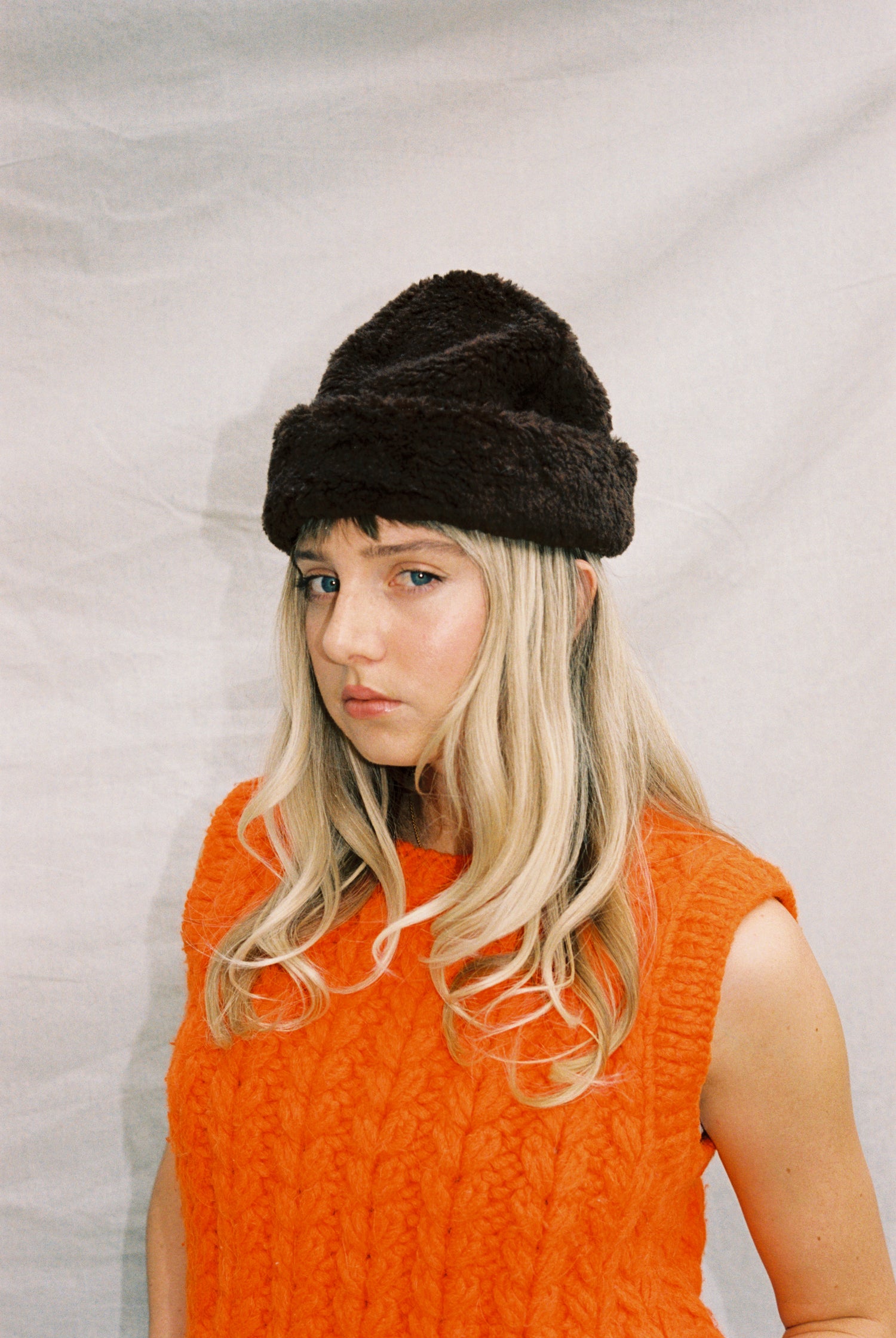 Faux Fur Hat- Teddy Brown