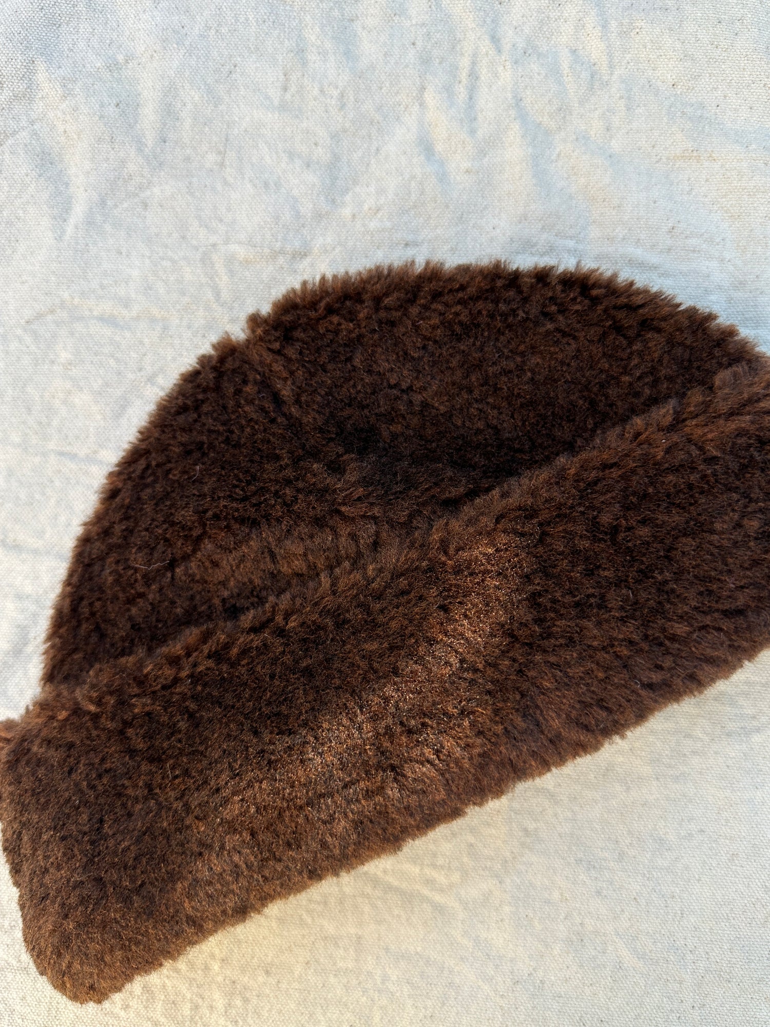 Faux Fur Hat- Teddy Brown