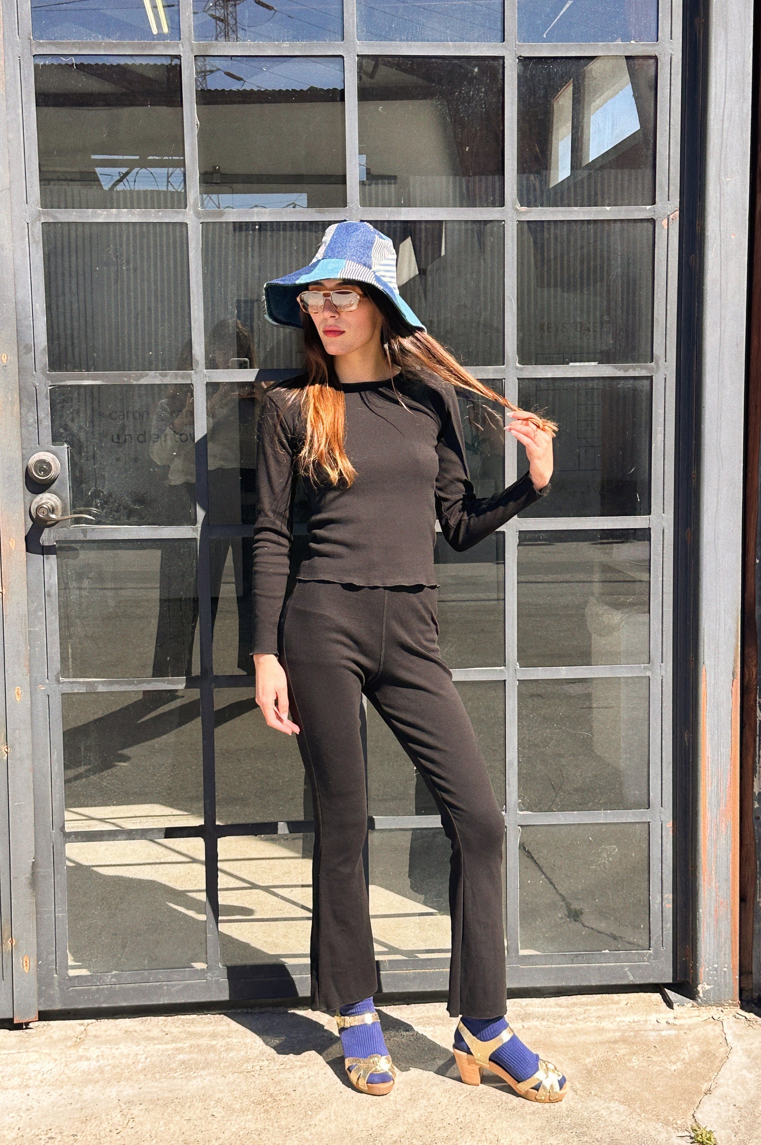 Pointelle Tulip Pant Black