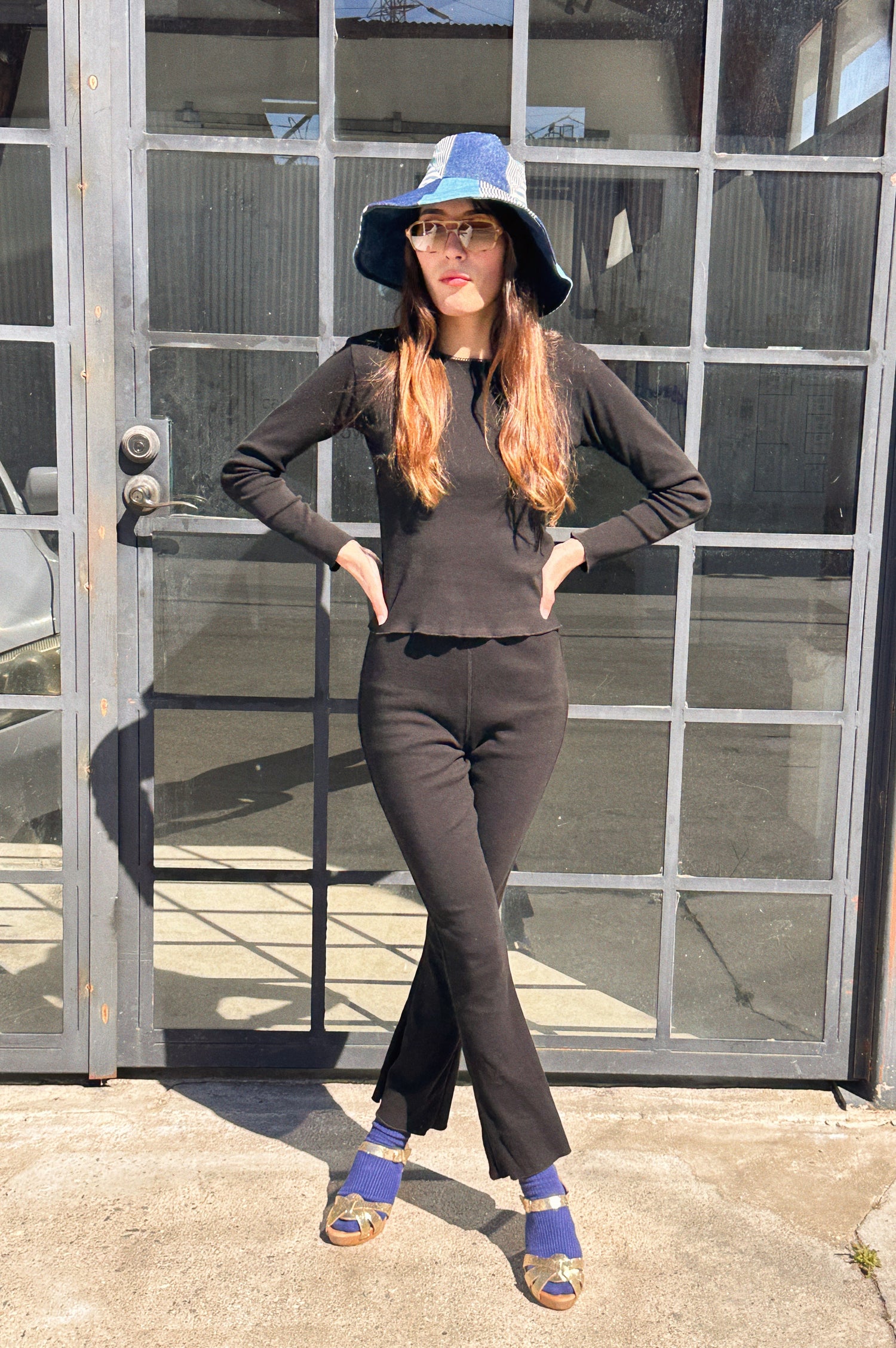 Pointelle Tulip Pant Black