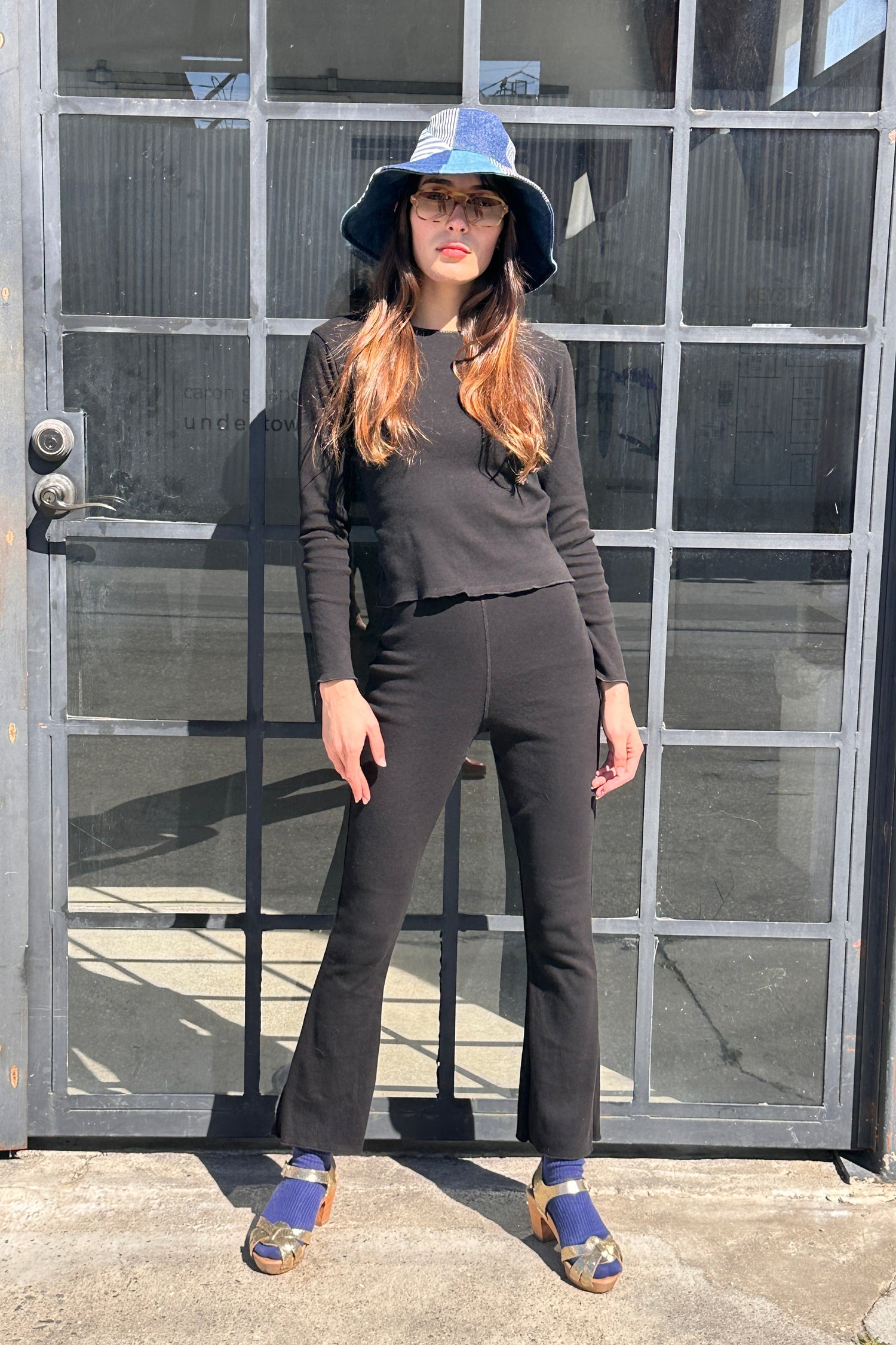 Pointelle Tulip Pant Black