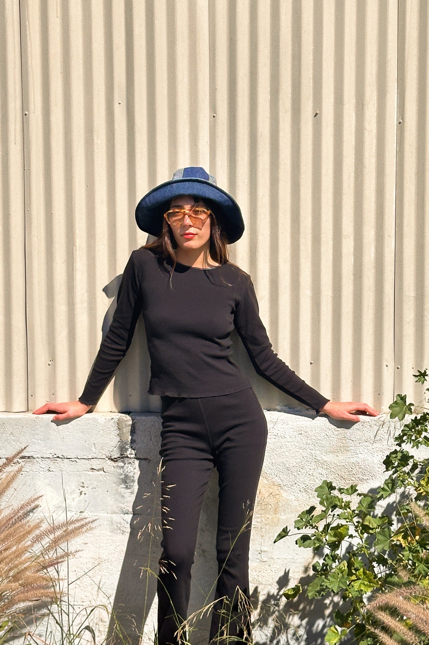 Pointelle Rosie Tee Black