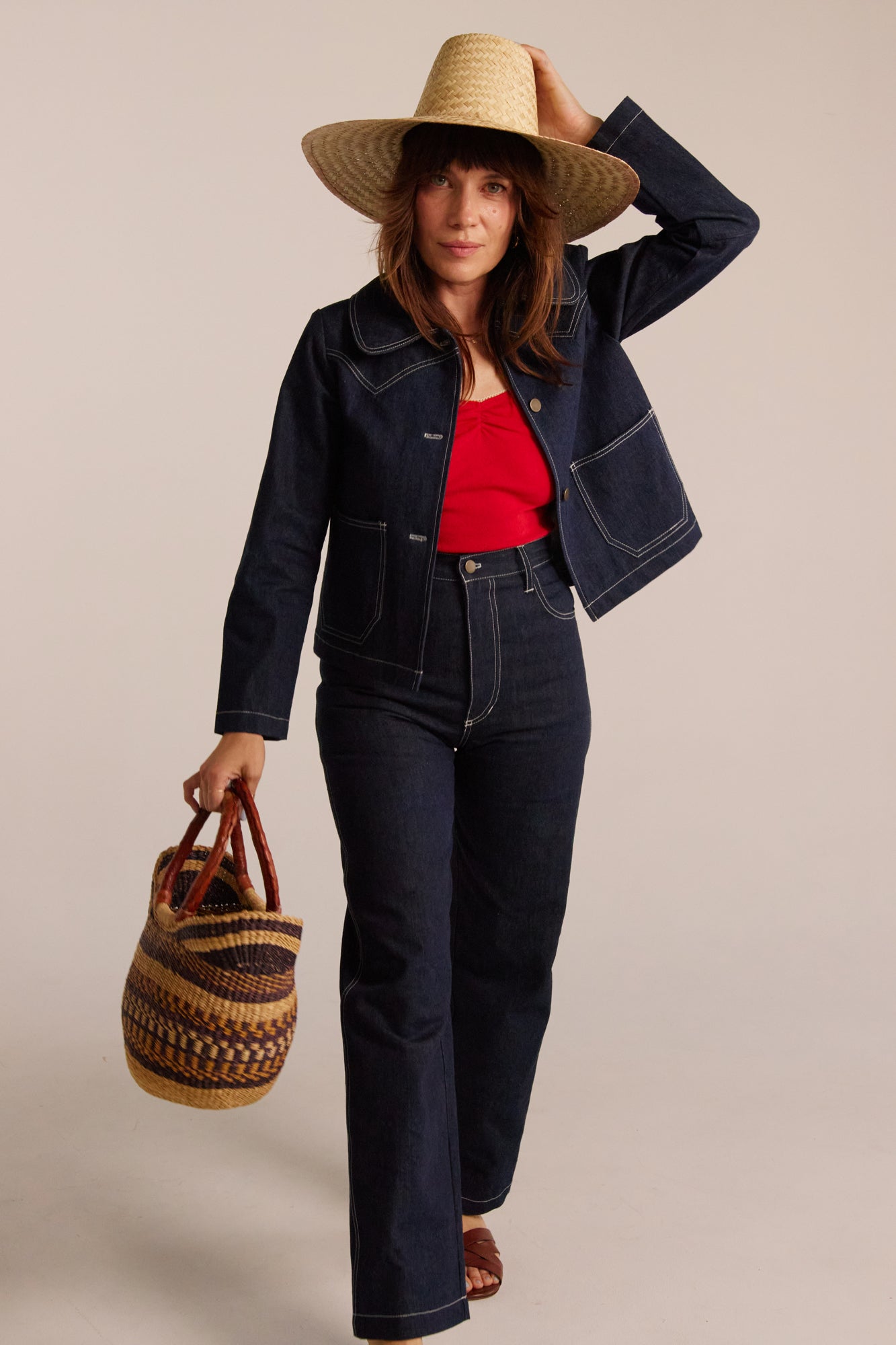 Shrunken Ranch Jacket - Dark Indigo (New removable sherpa collar)