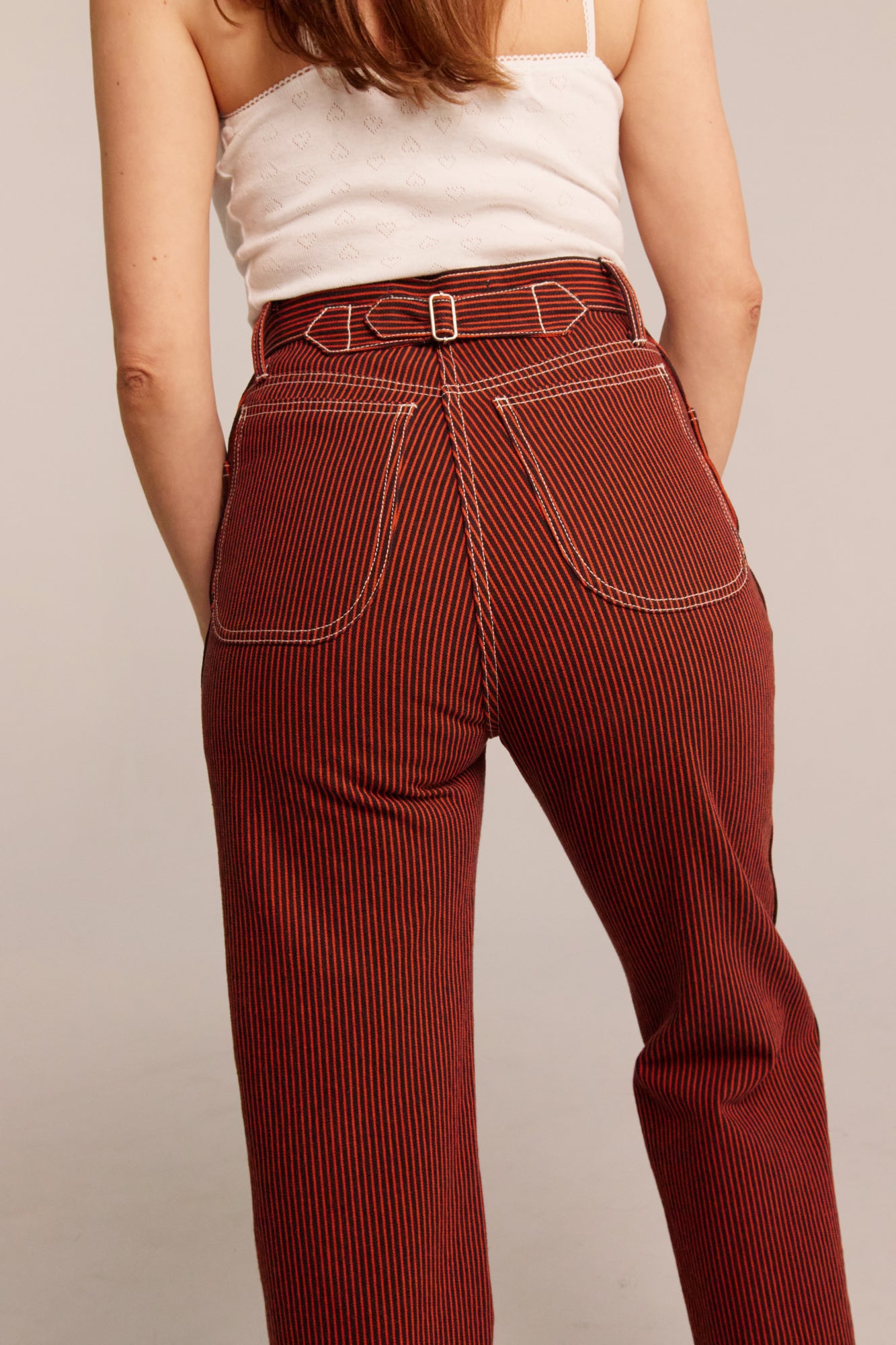River Jean - Red Railroad Stripe