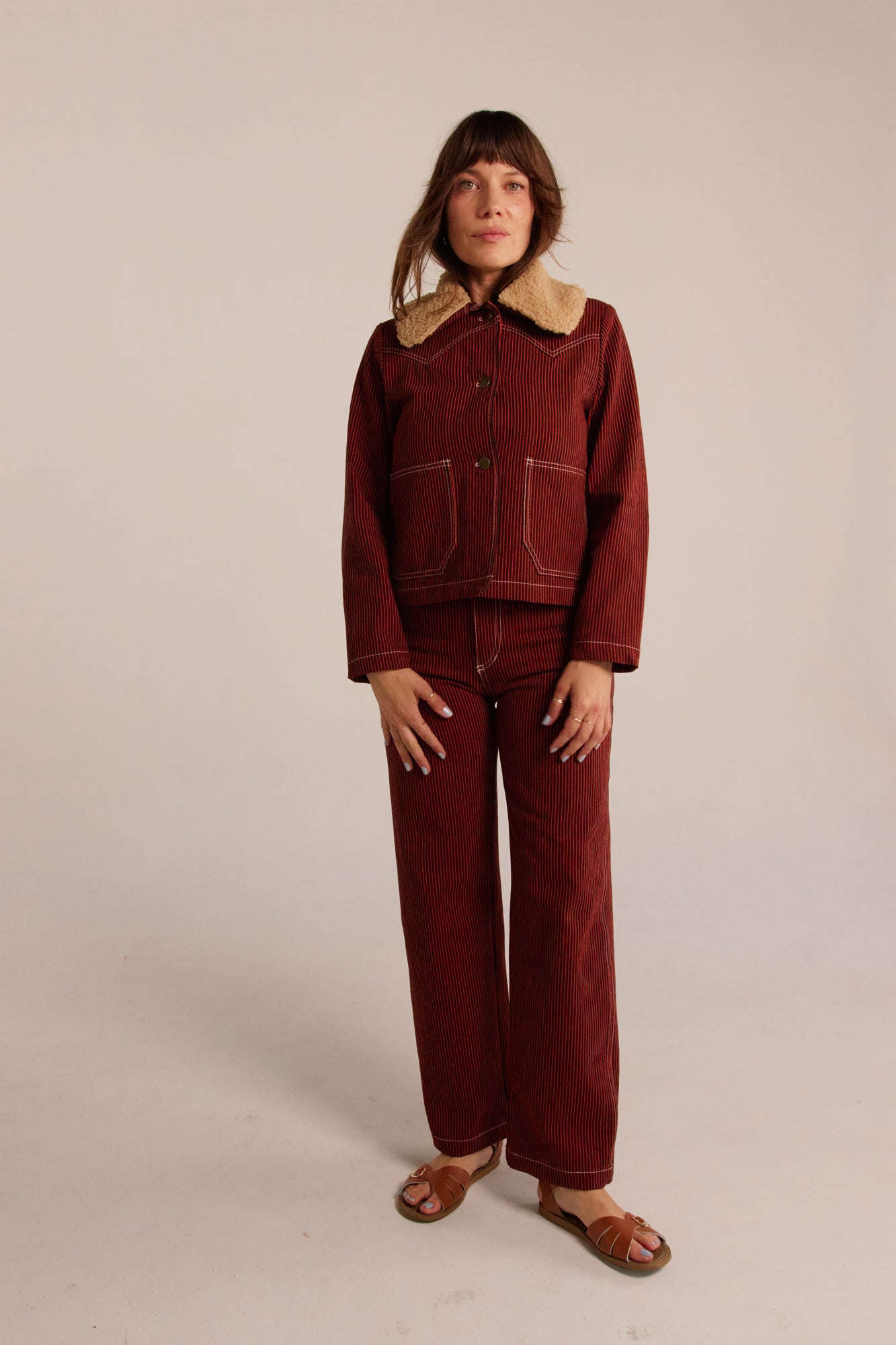 River Jean - Red Railroad Stripe