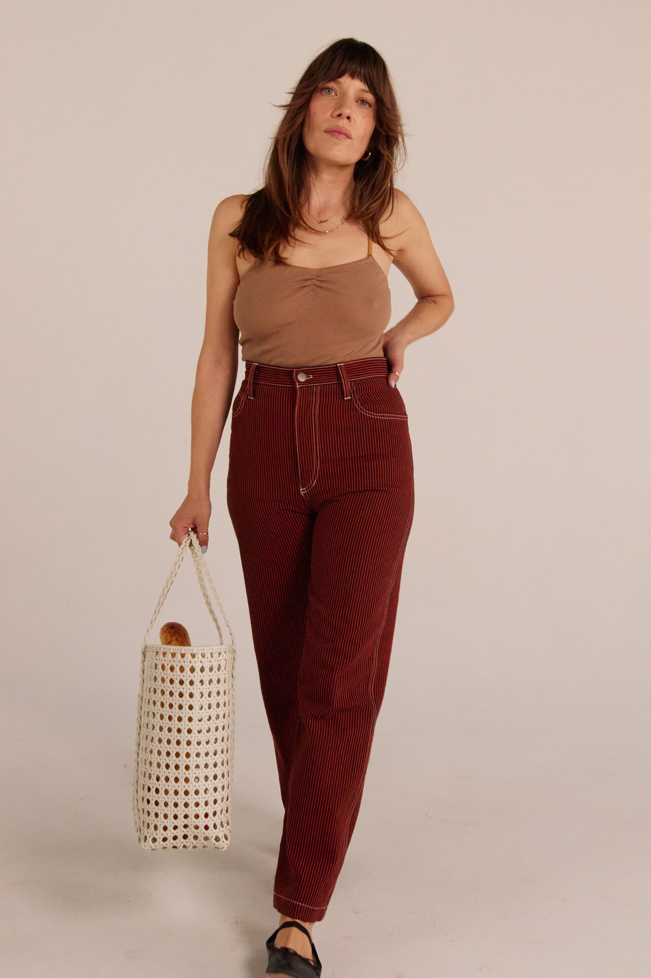 River Jean - Red Railroad Stripe