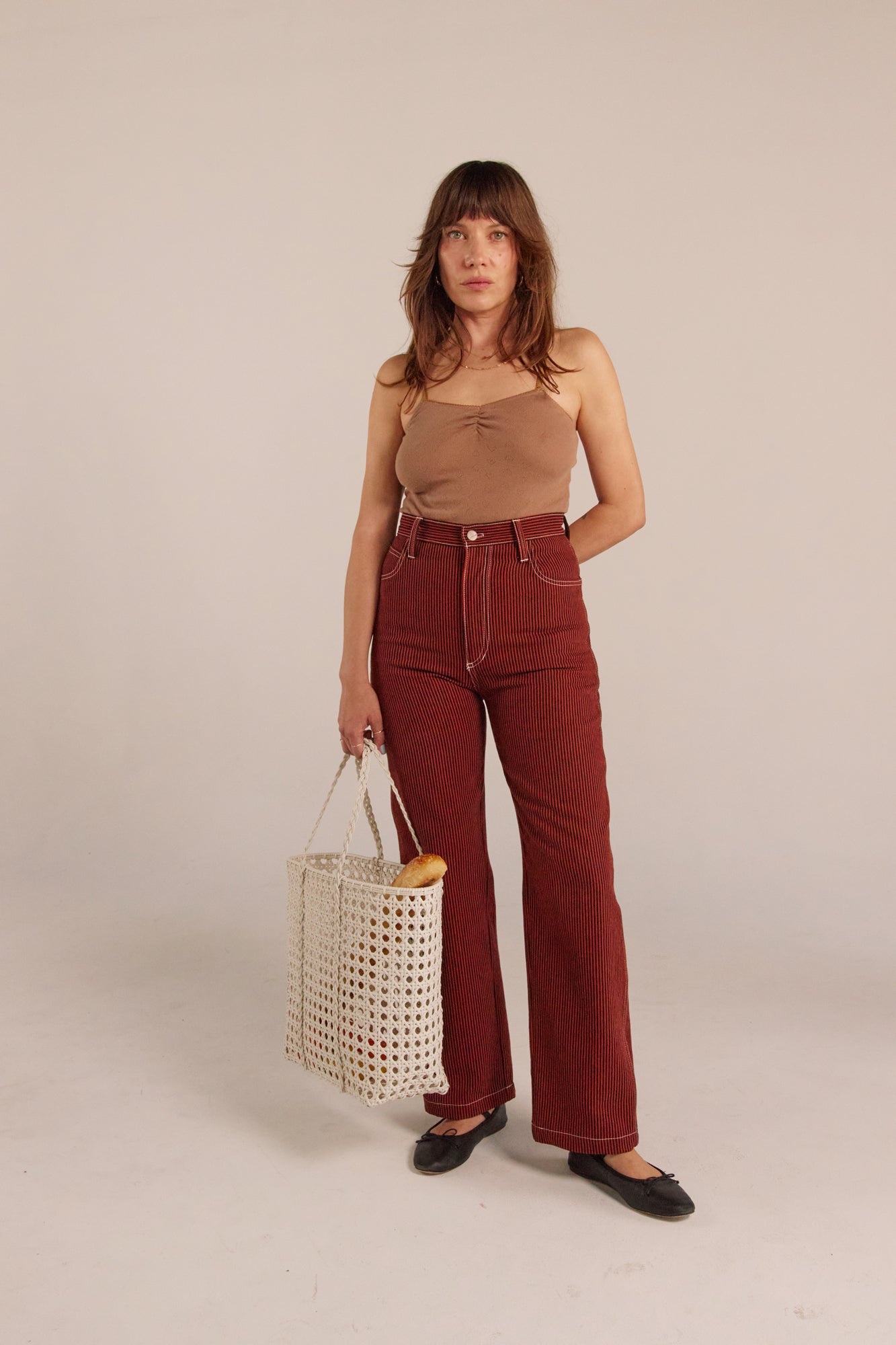 River Jean - Red Railroad Stripe