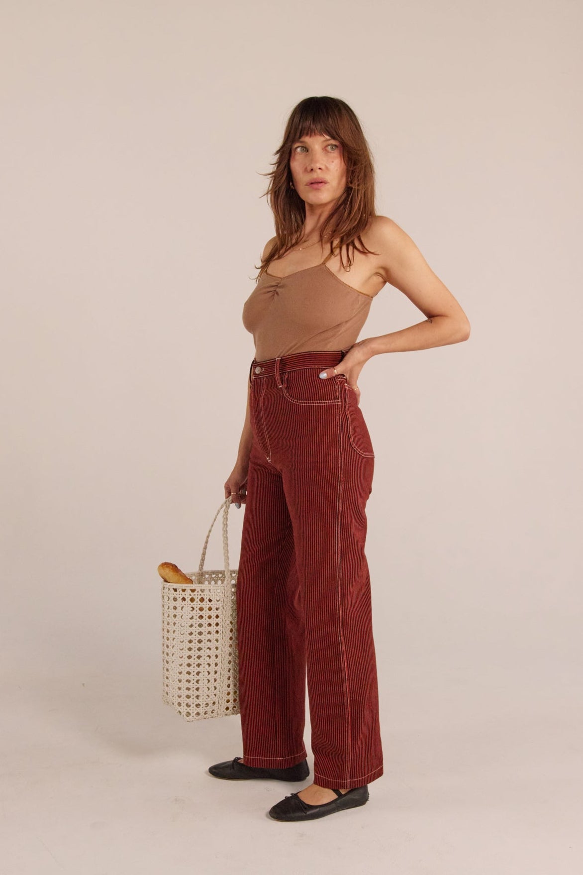 River Jean - Red Railroad Stripe