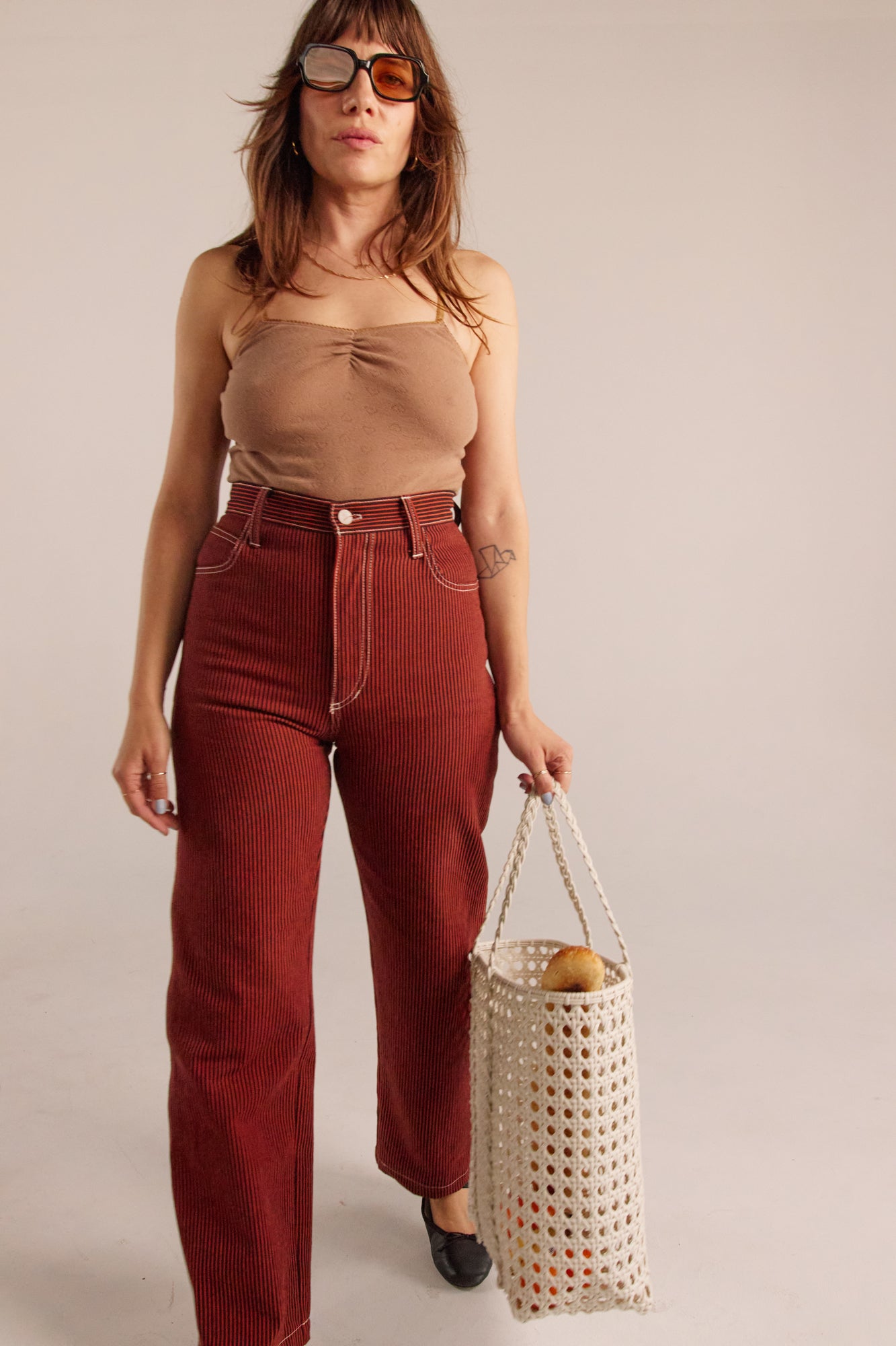 River Jean - Red Railroad Stripe