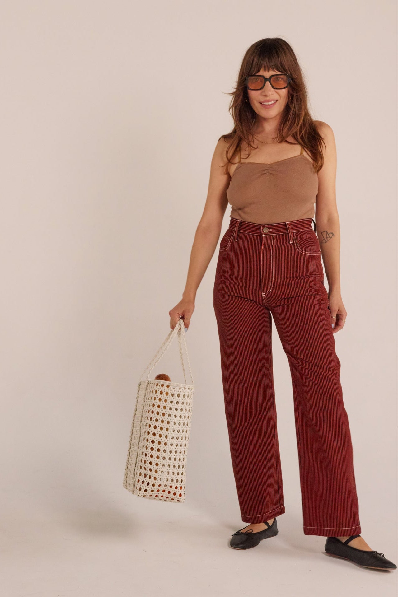 River Jean - Red Railroad Stripe