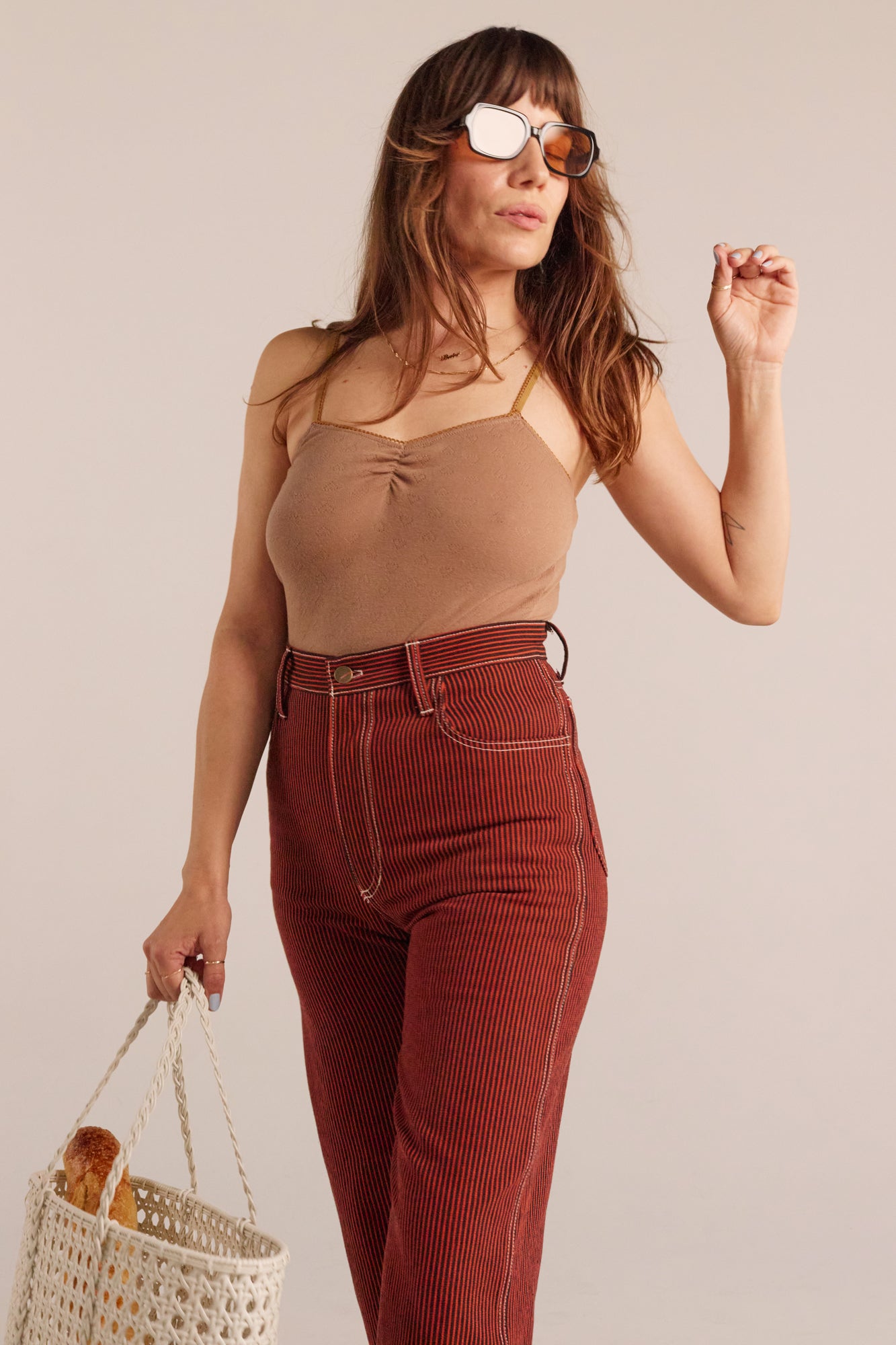 River Jean - Red Railroad Stripe