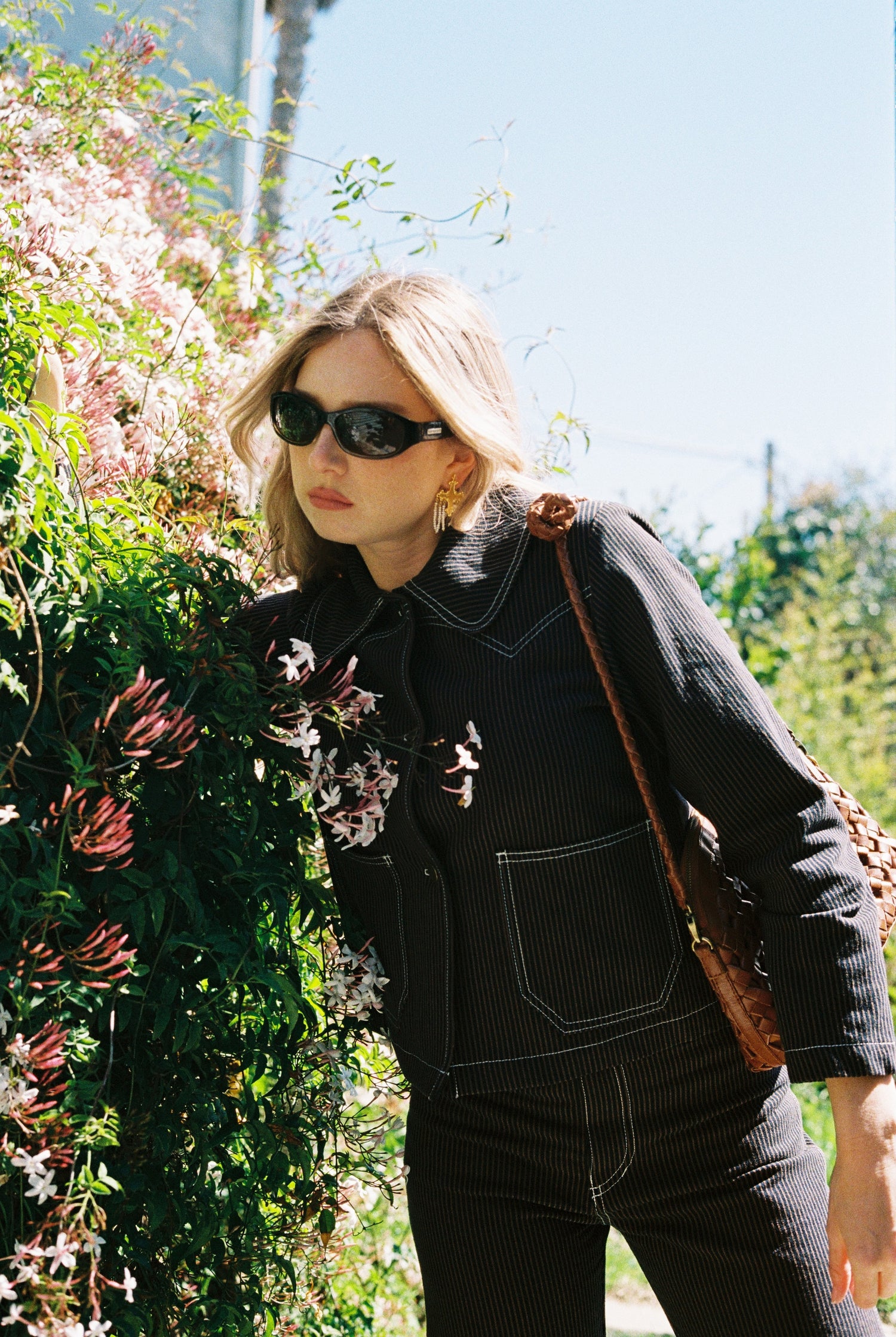 Shrunken Ranch Jacket - Brown Railroad Stripe (New removable sherpa collar)