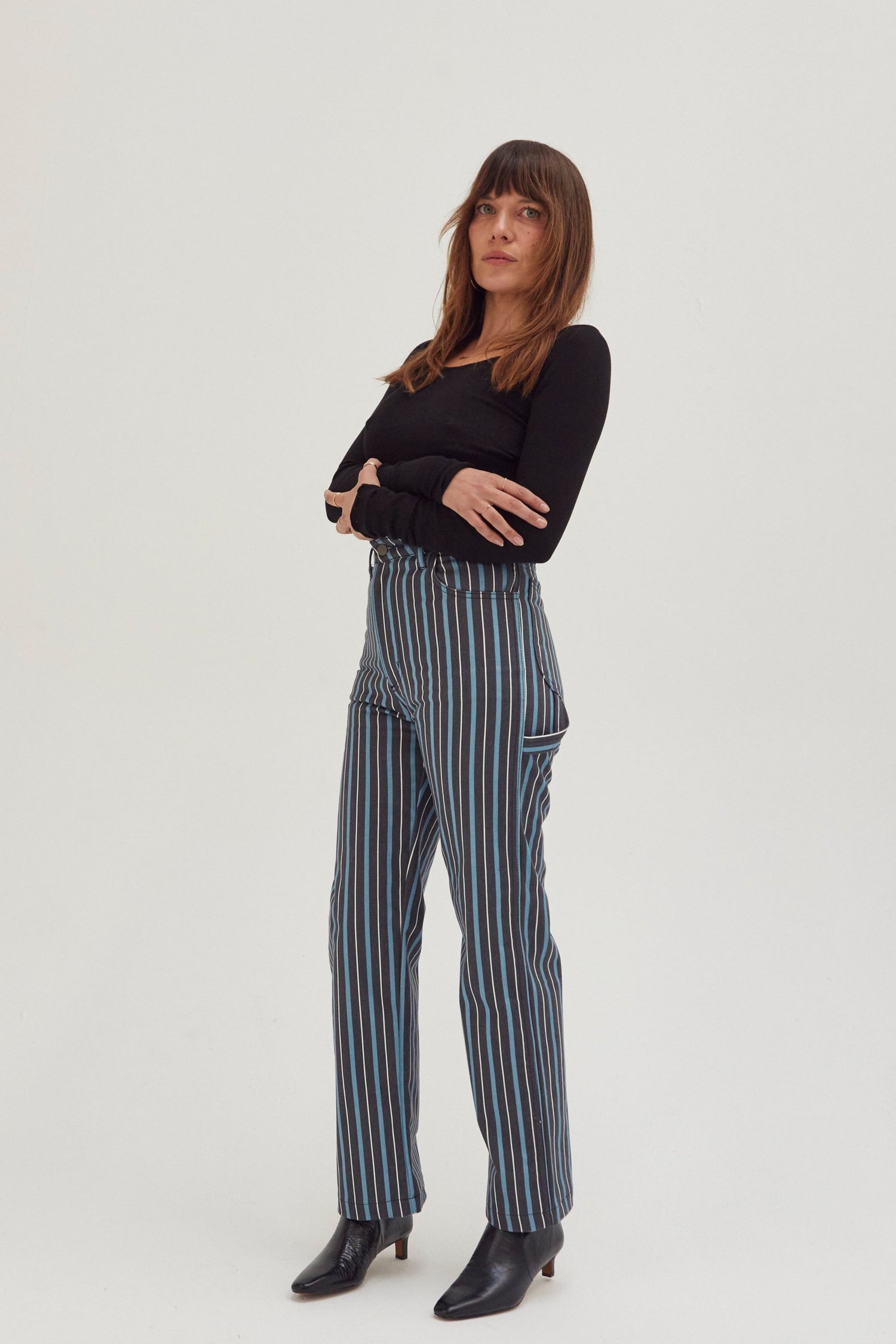 Painter Pants - Striped Denim