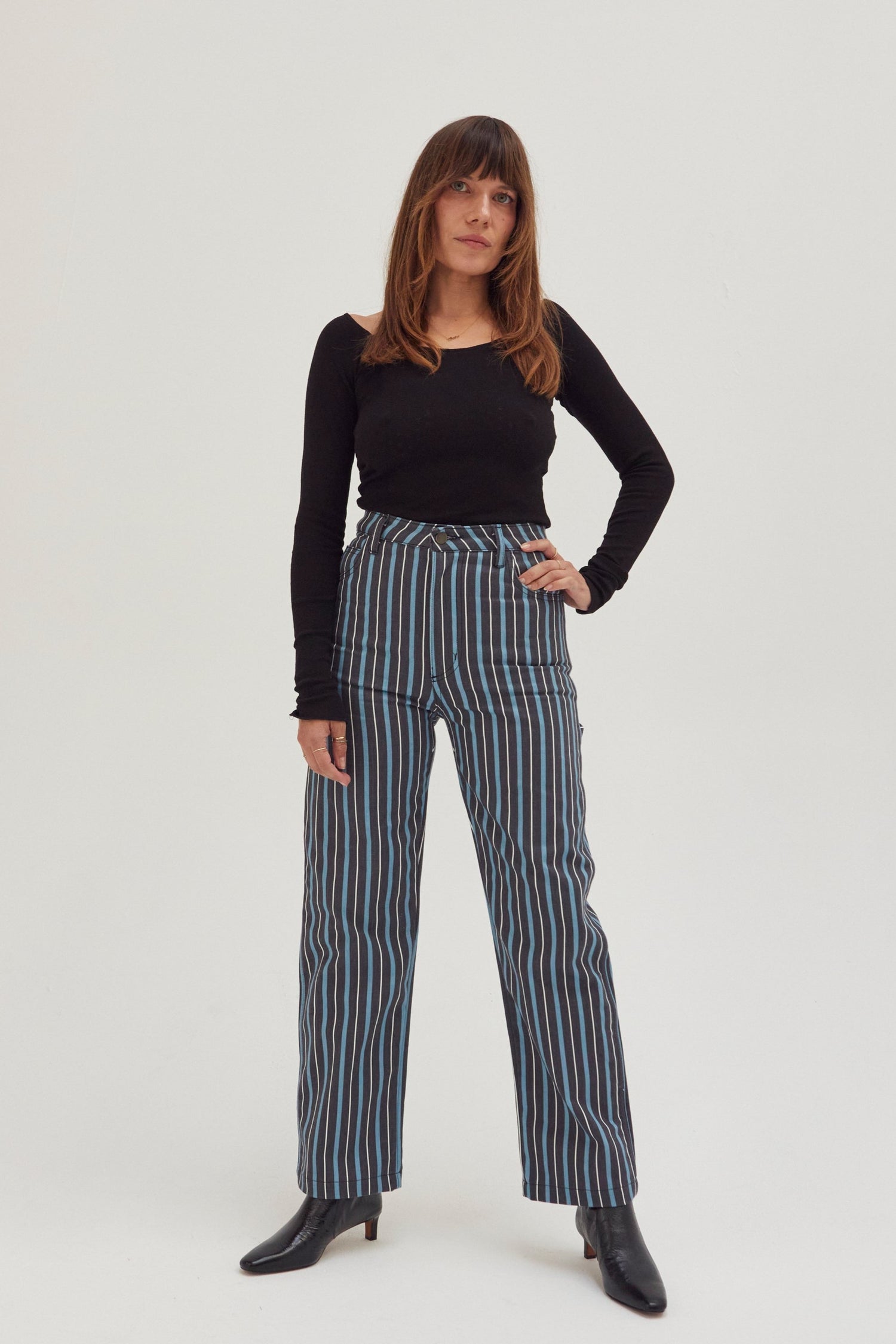 Painter Pants - Striped Denim