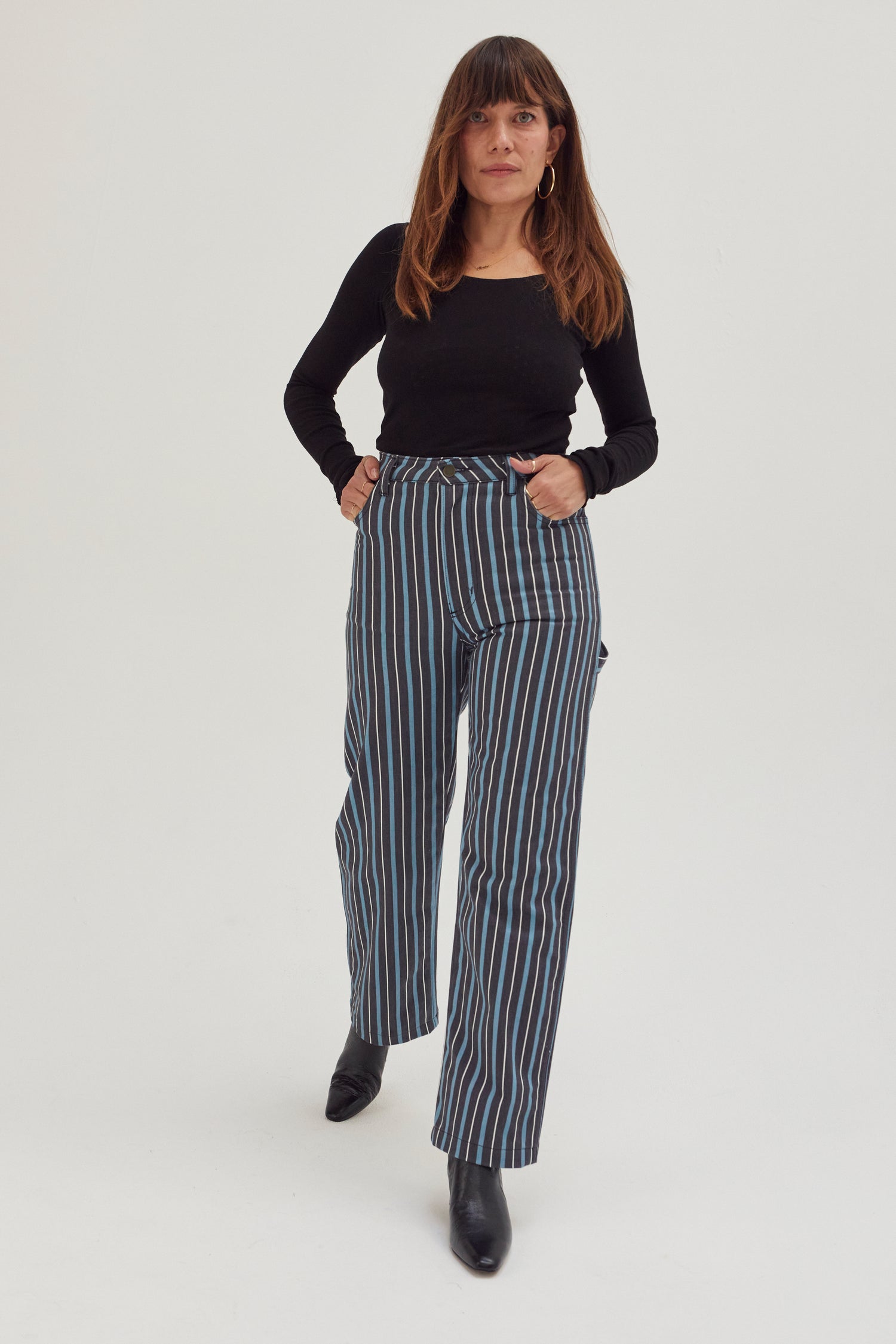 Painter Pants - Striped Denim