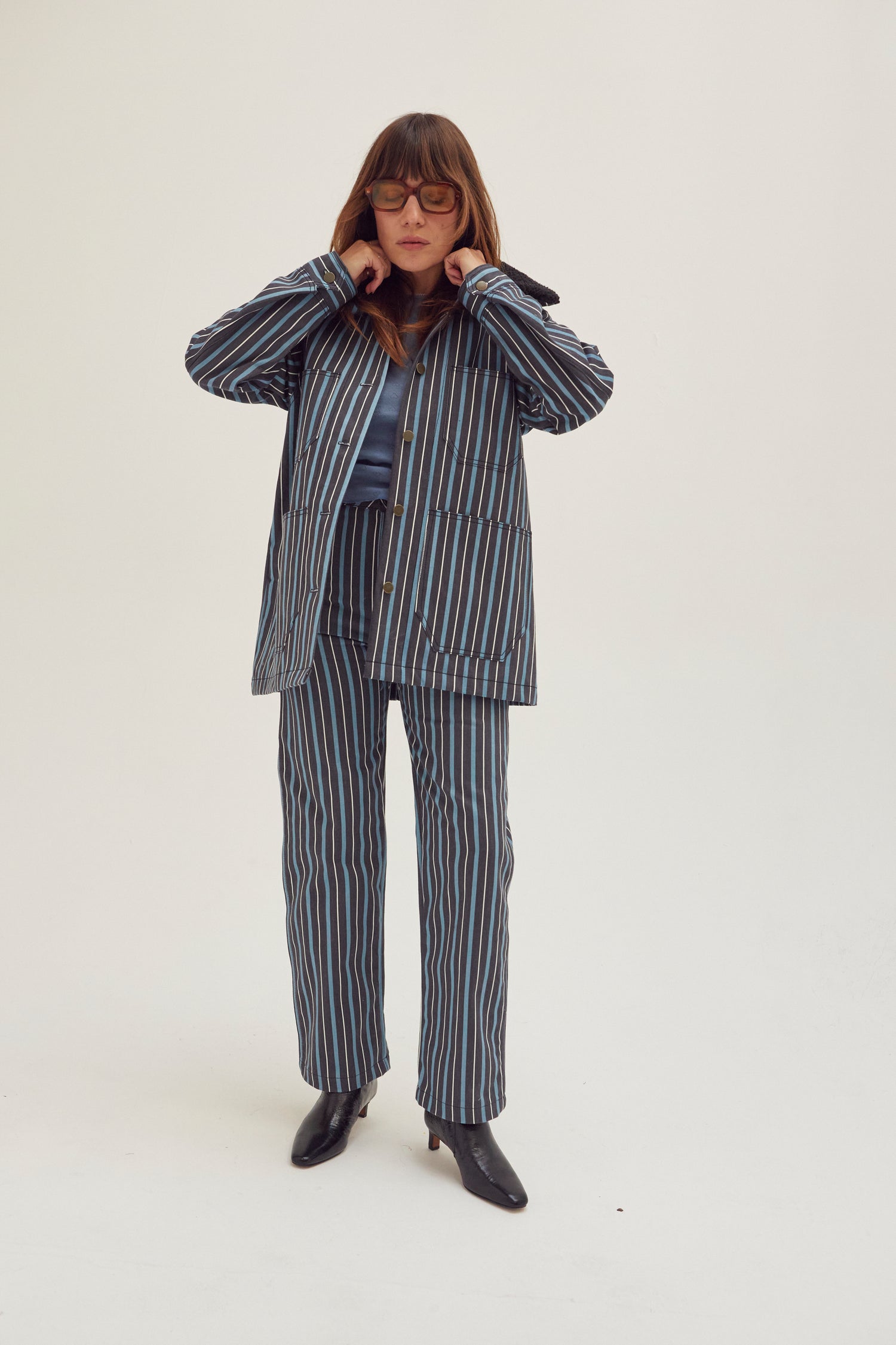 Chore Coat - Striped Denim