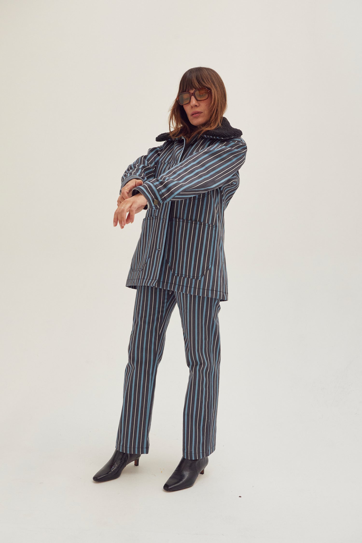 Chore Coat - Striped Denim