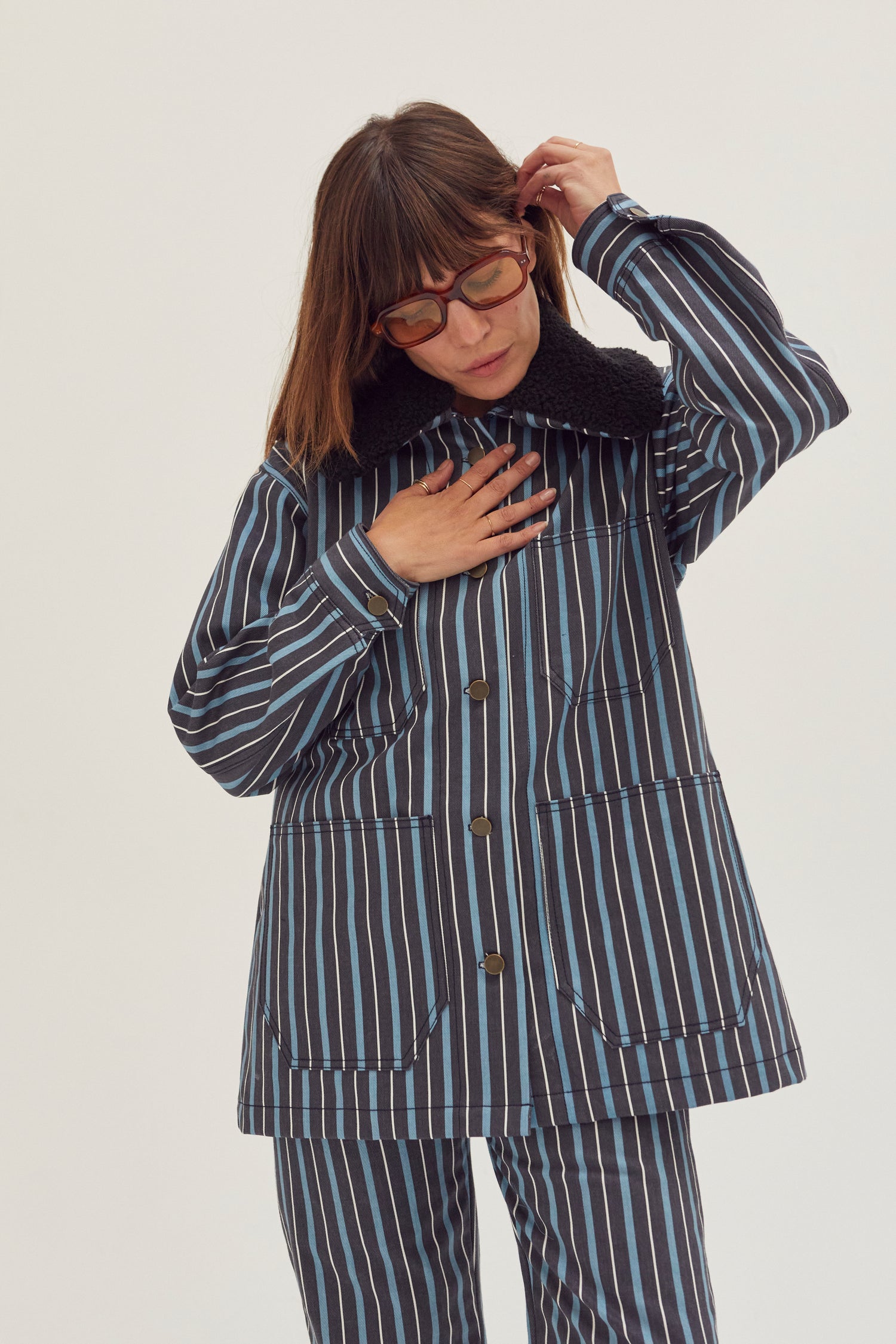 Chore Coat - Striped Denim