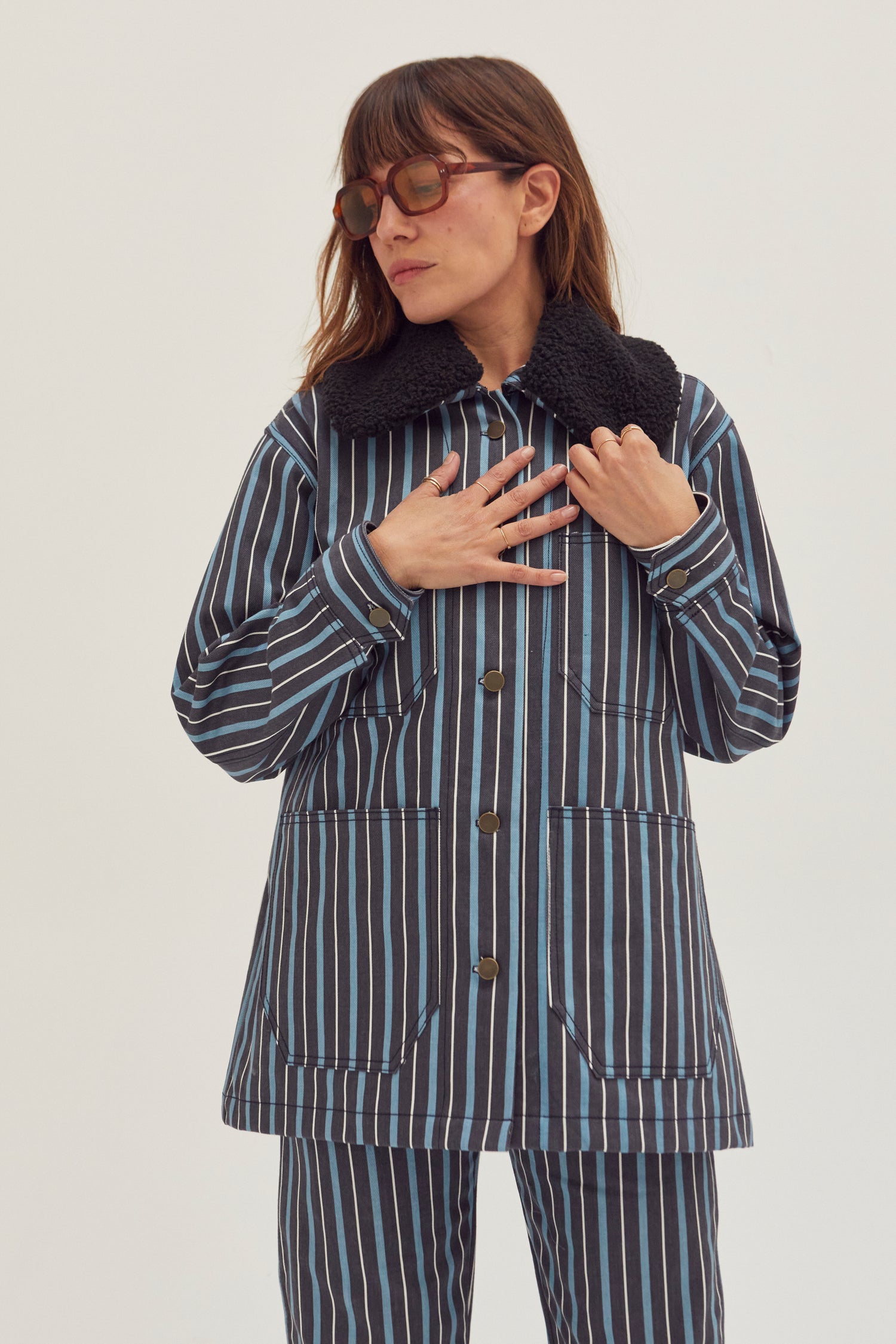 Chore Coat - Striped Denim