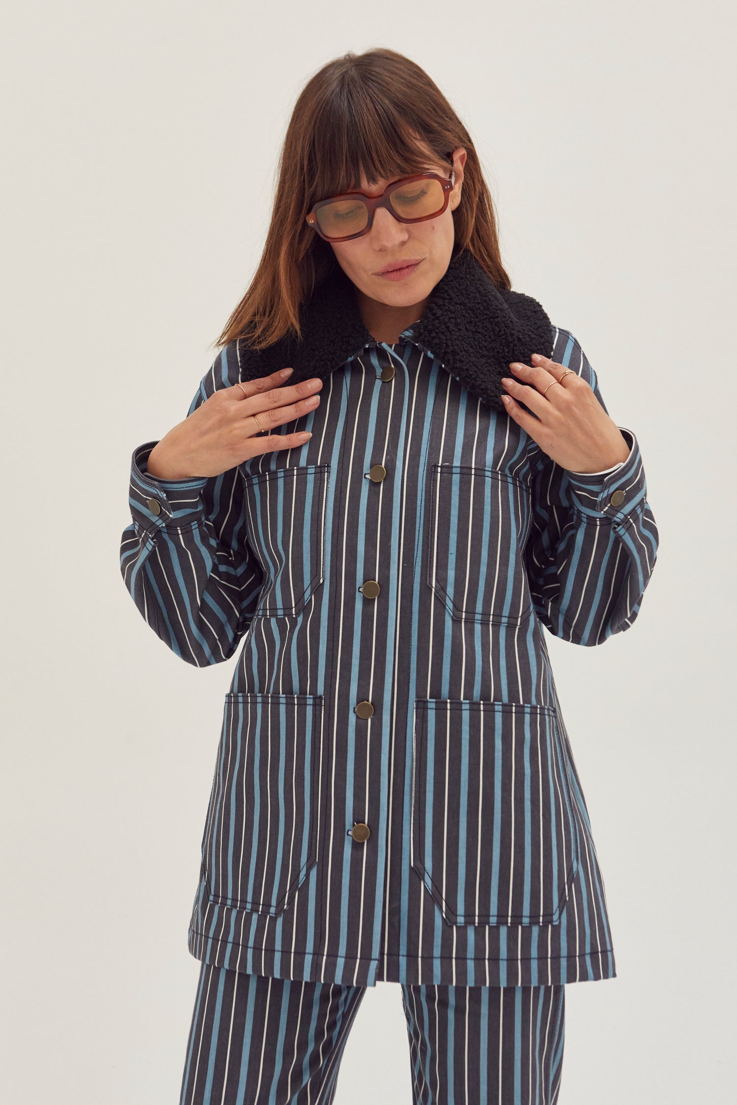 Chore Coat - Striped Denim