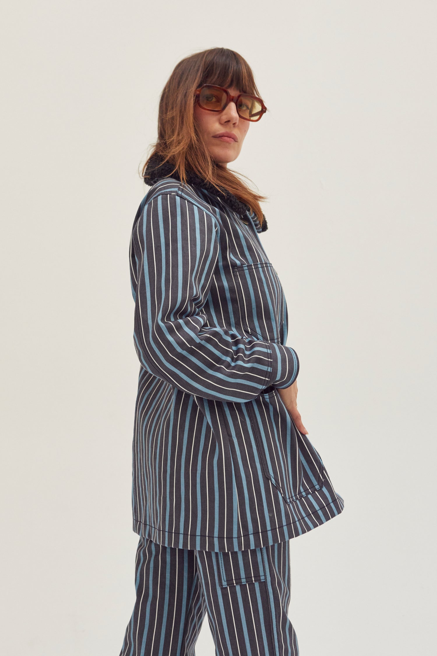 Chore Coat - Striped Denim