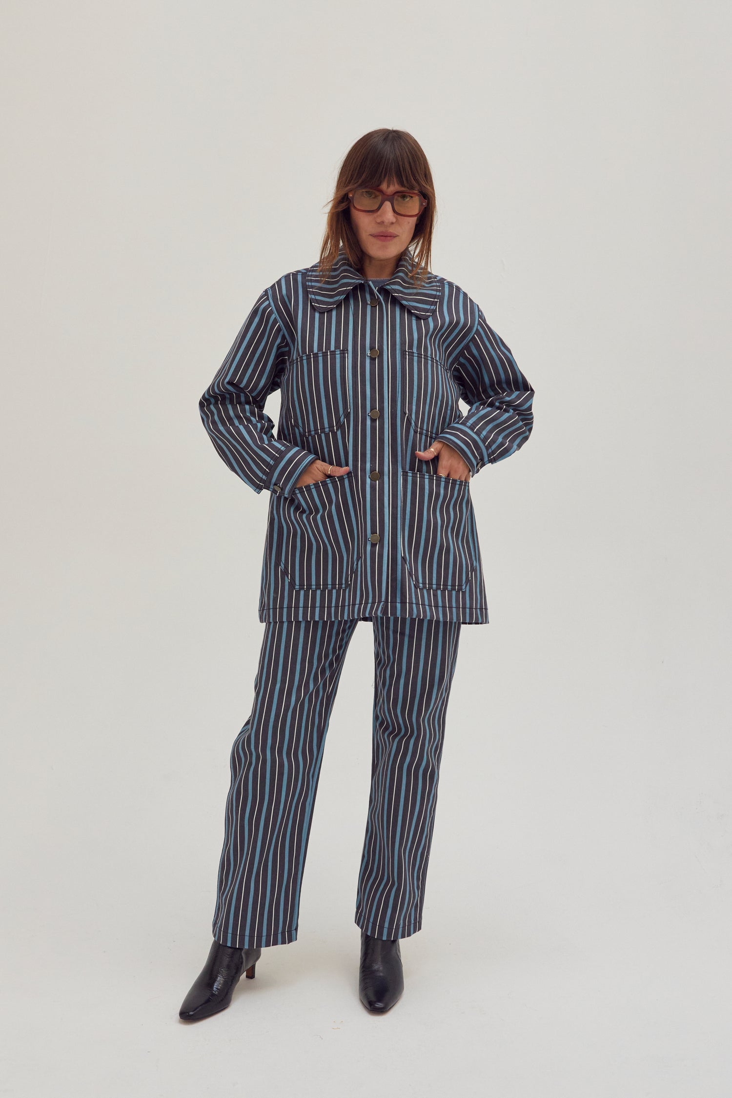 Chore Coat - Striped Denim