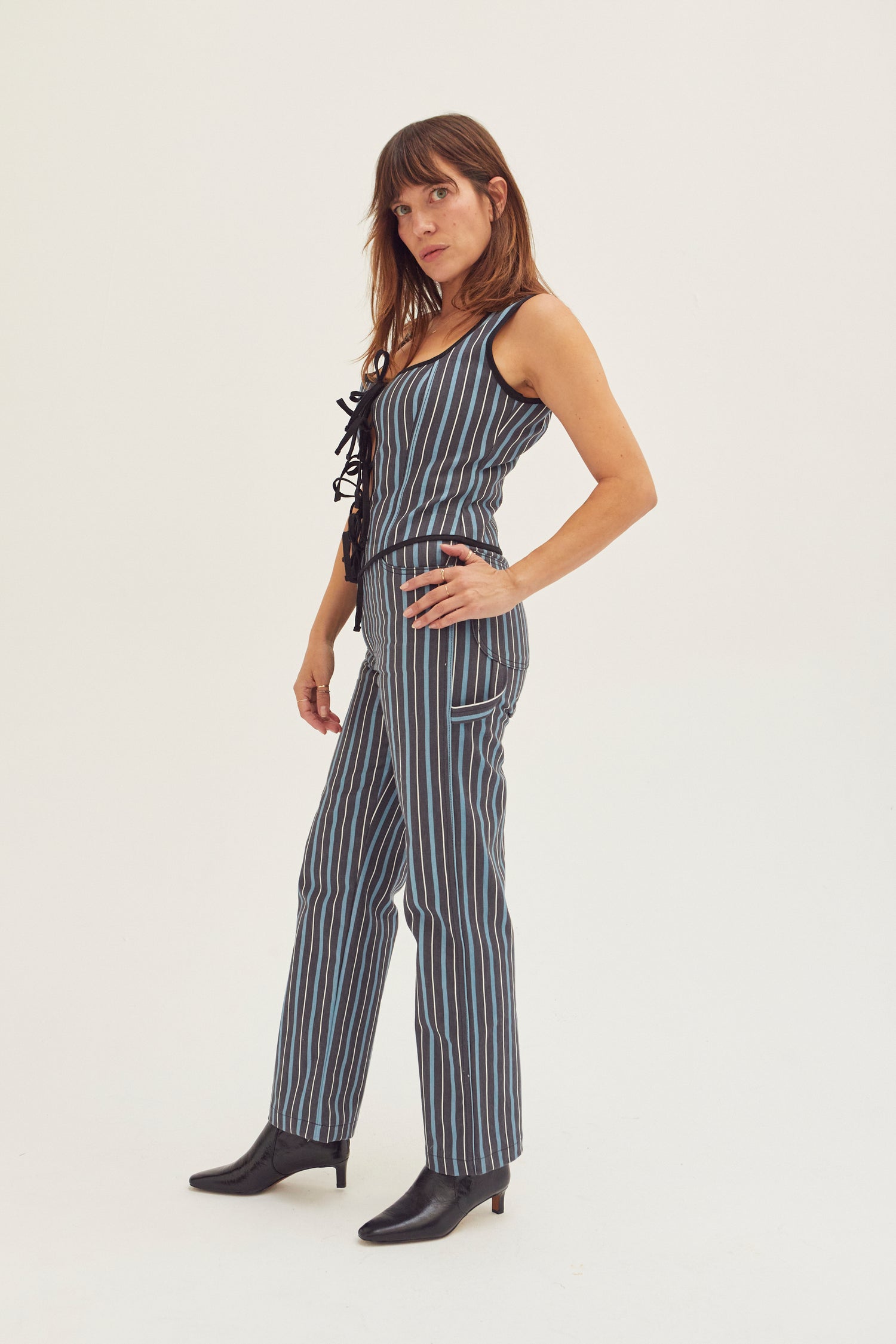 Painter Pants - Striped Denim