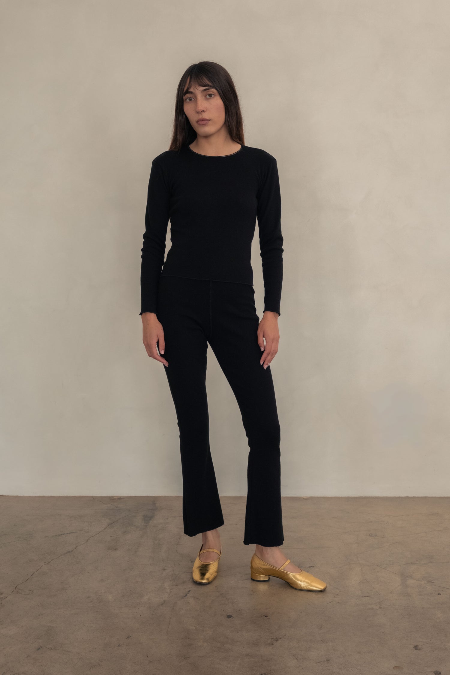 Pointelle Tulip Pant Black