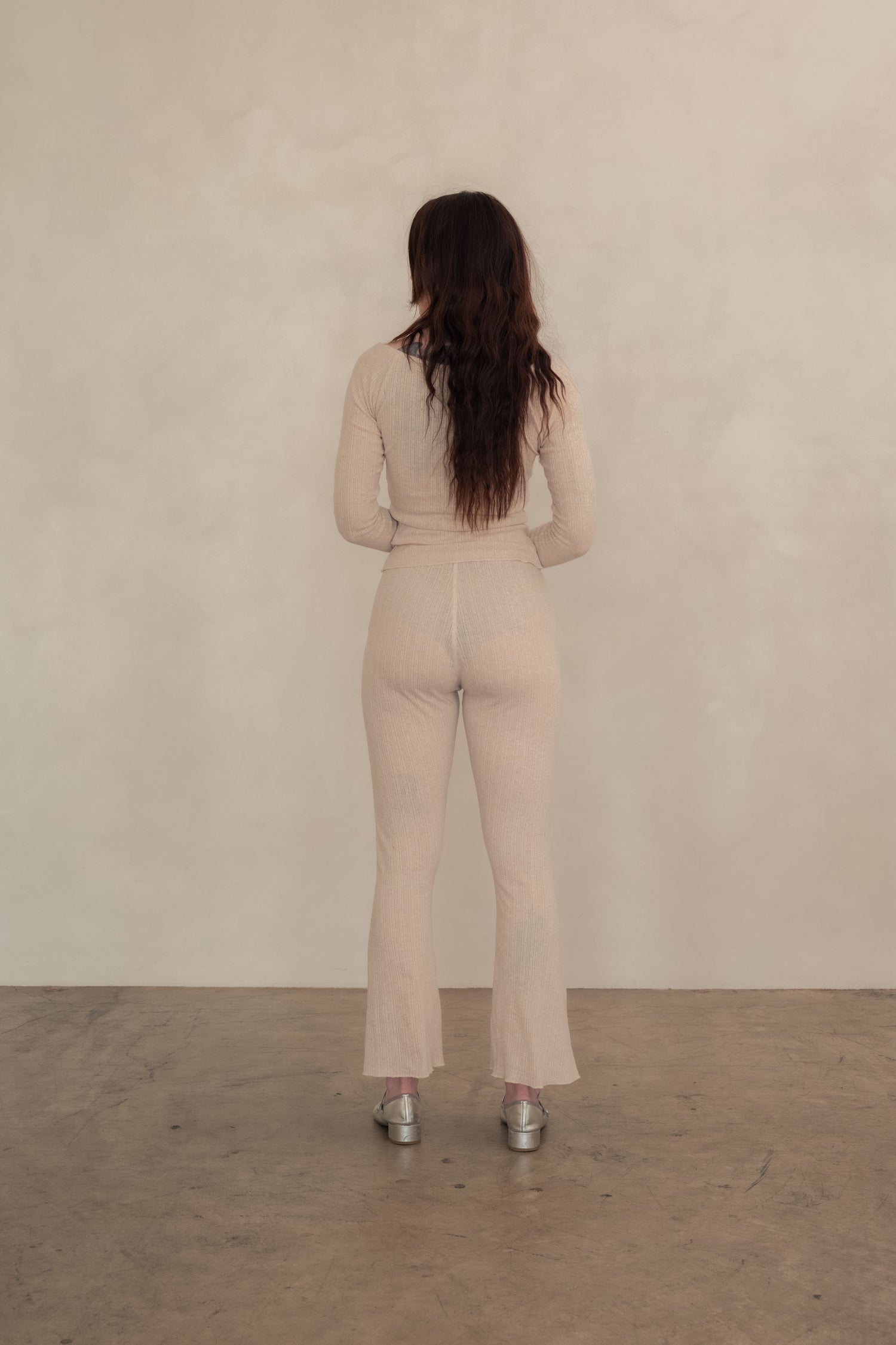 Pointelle Tulip Pant - Oat