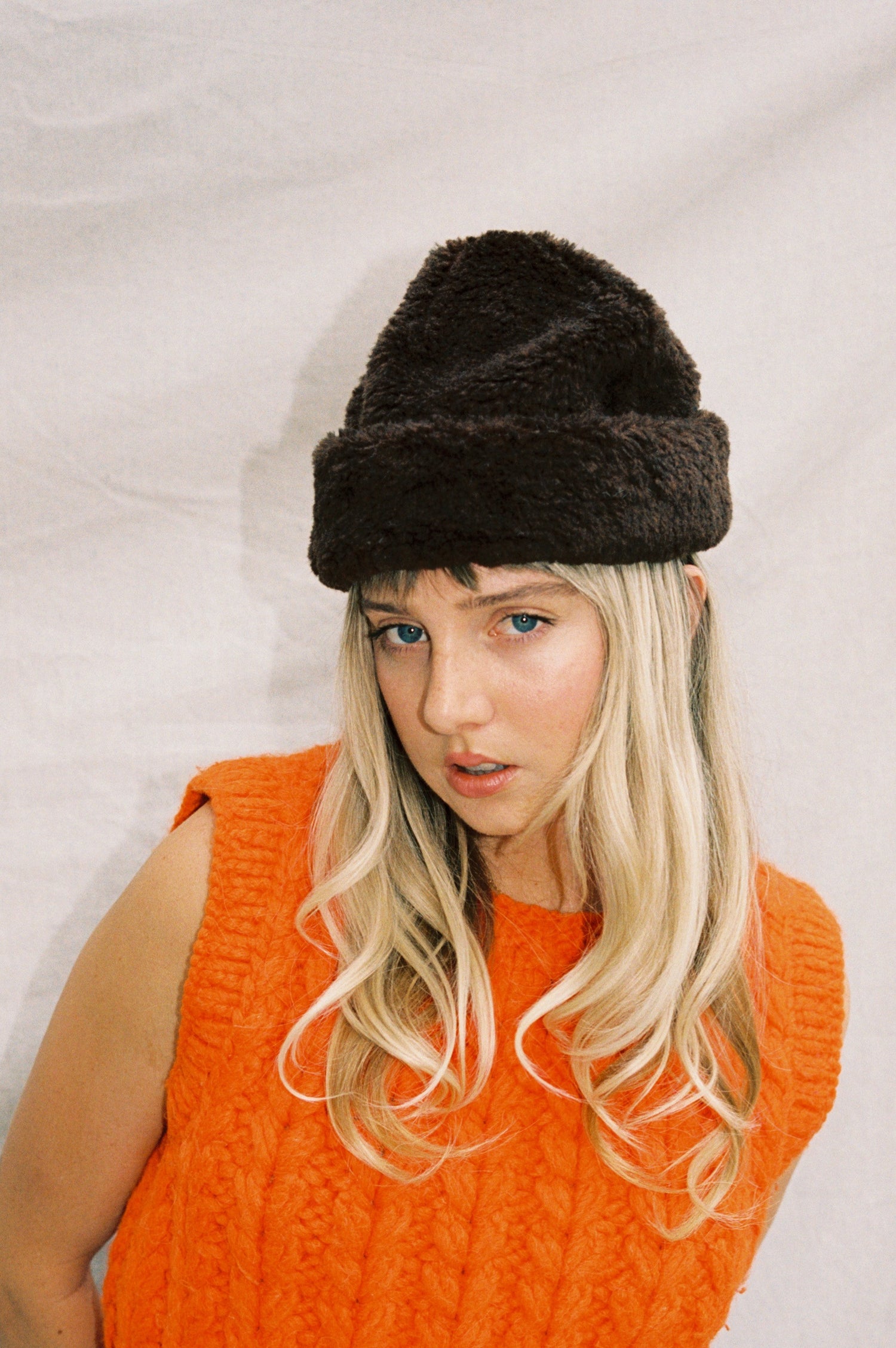 Faux Fur Hat- Teddy Brown