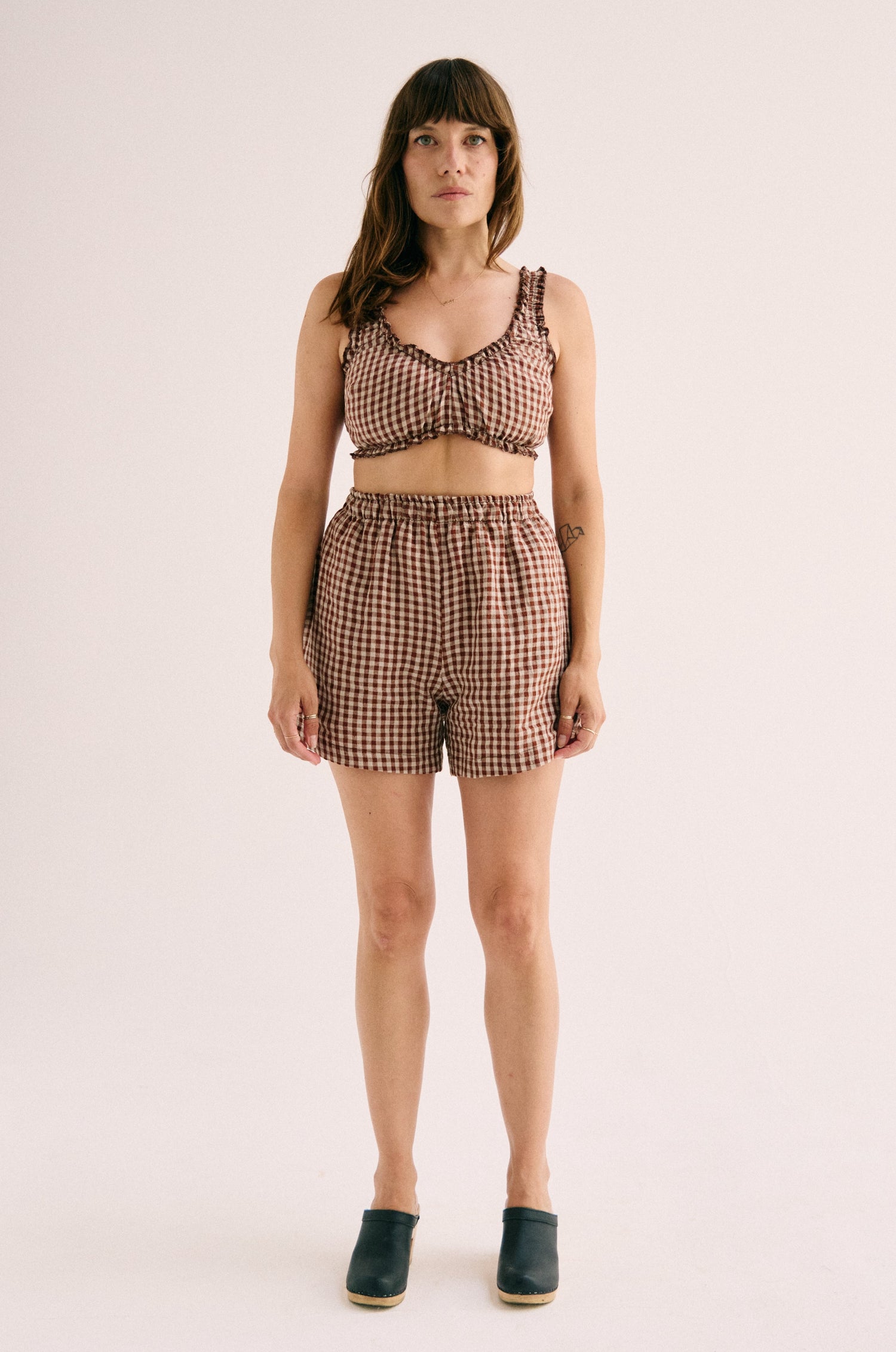 Harper Top - Brown Gingham