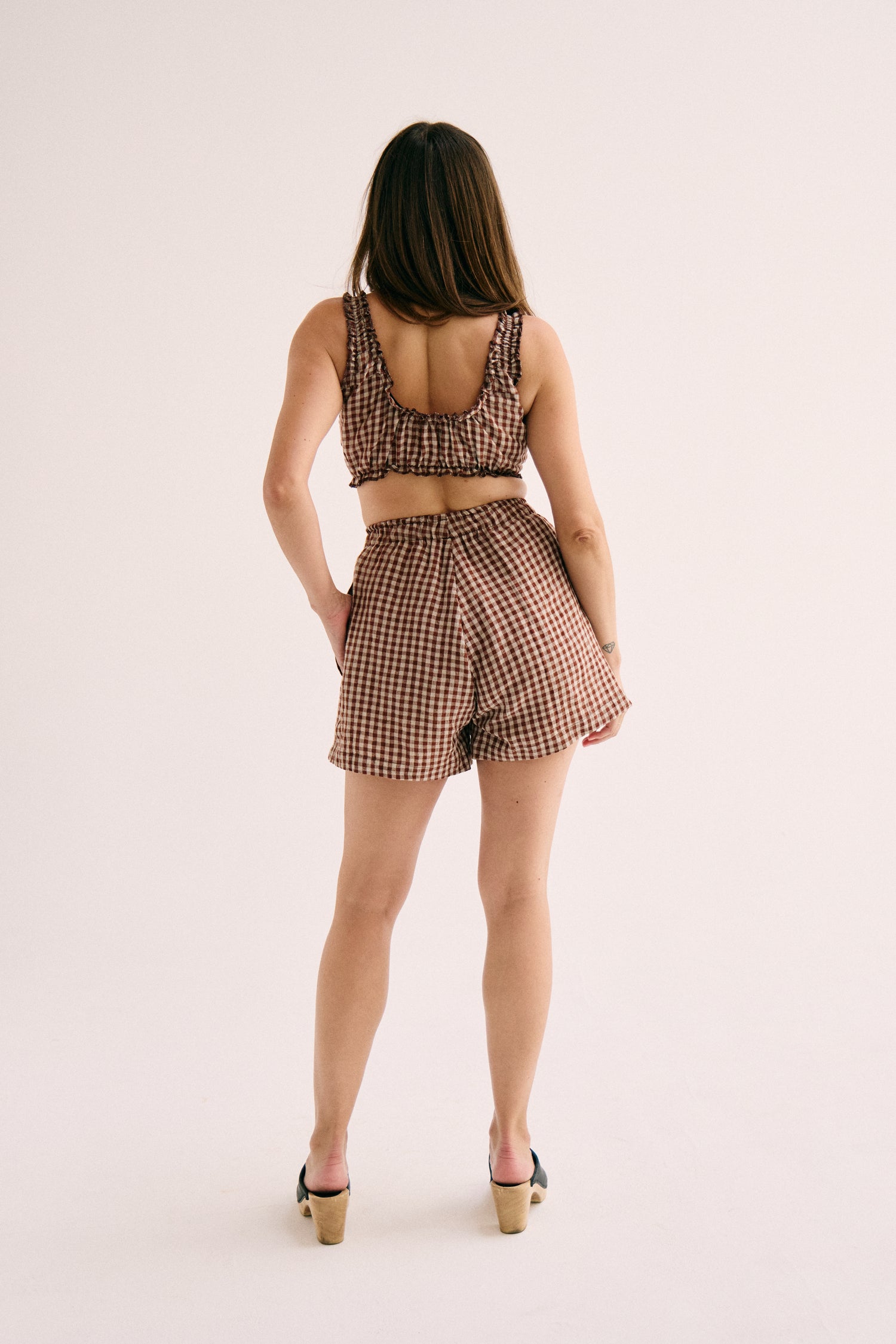 Brady Short - Brown Gingham