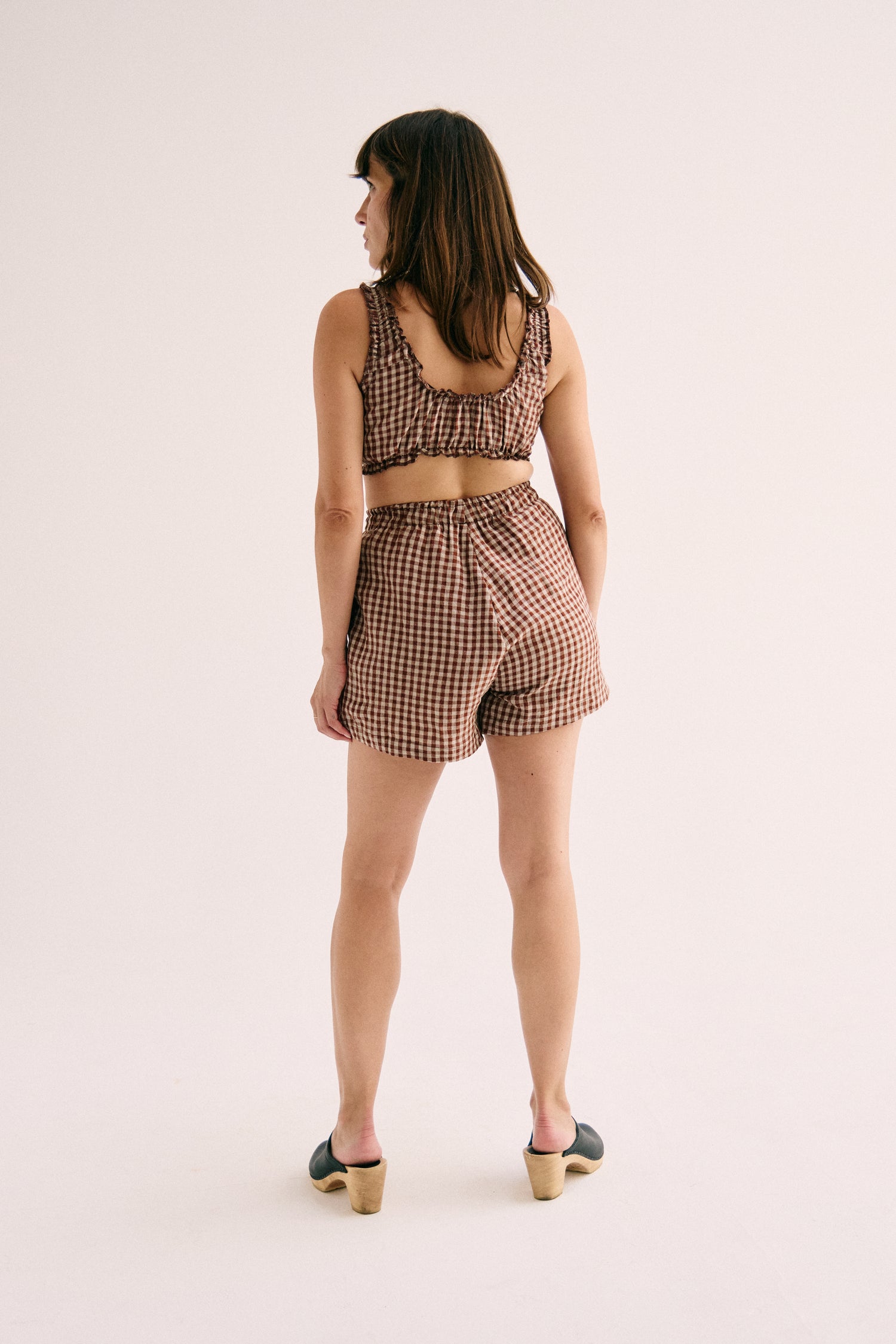 Harper Top - Brown Gingham