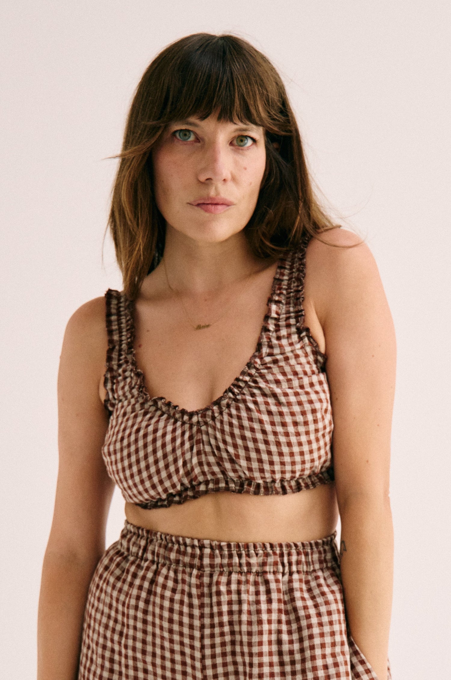 Harper Top - Brown Gingham