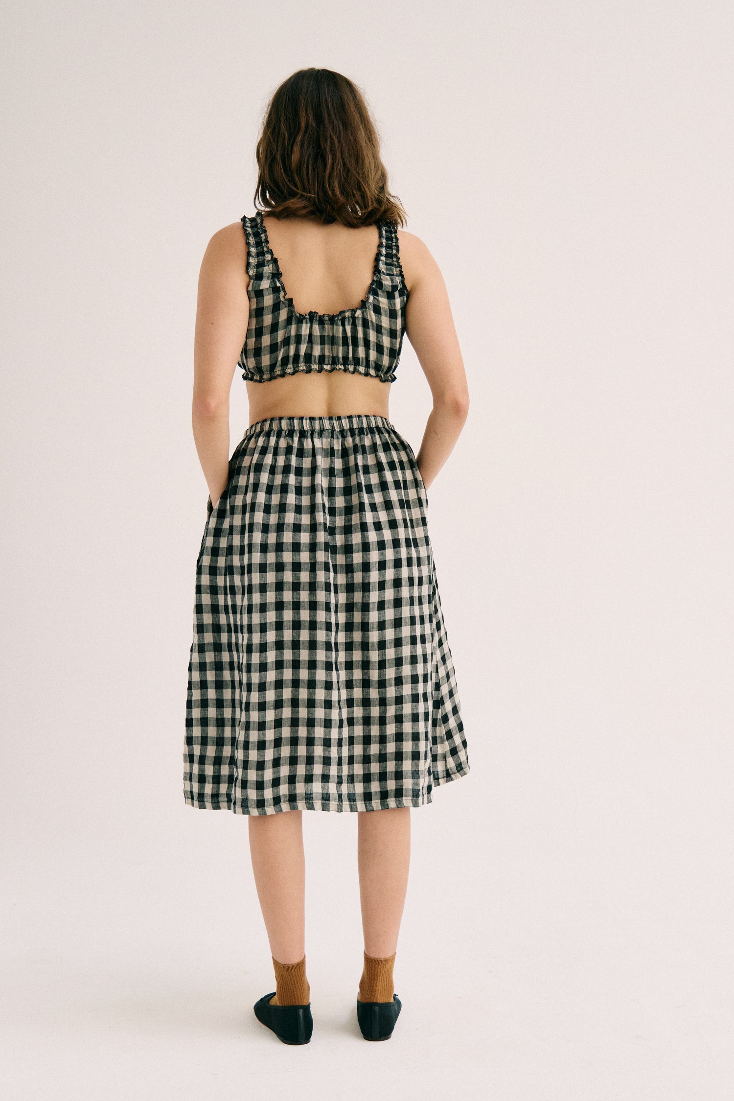 Emery Skirt - Black Gingham