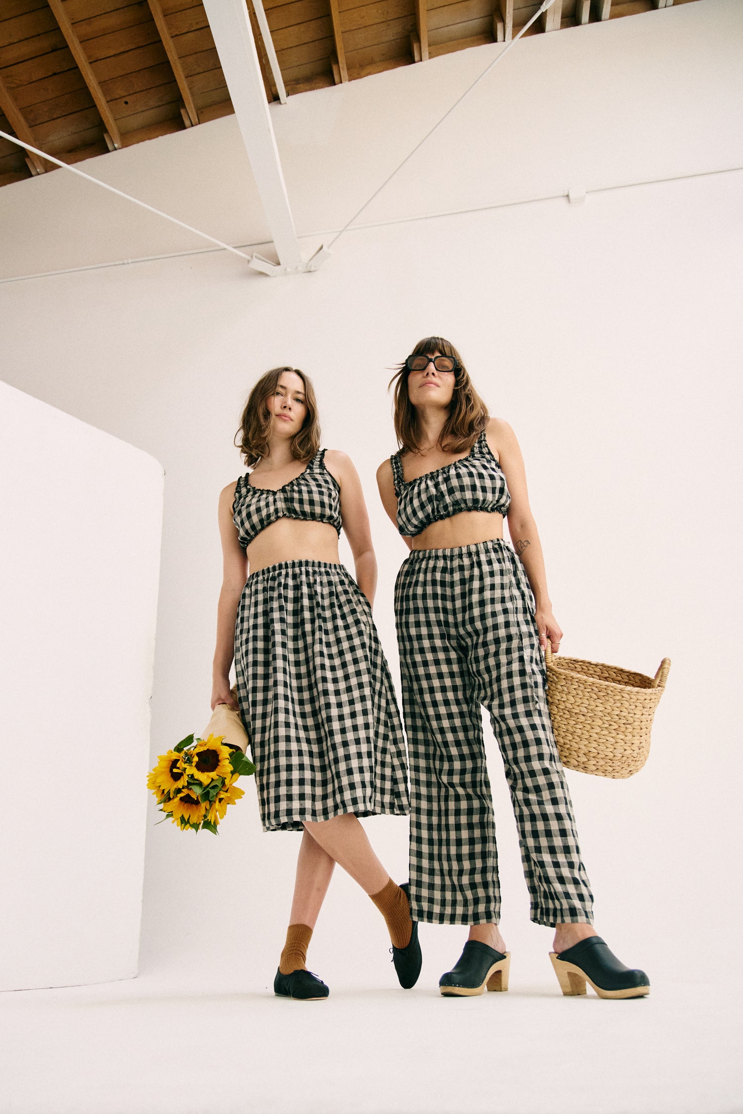 Emery Skirt - Black Gingham