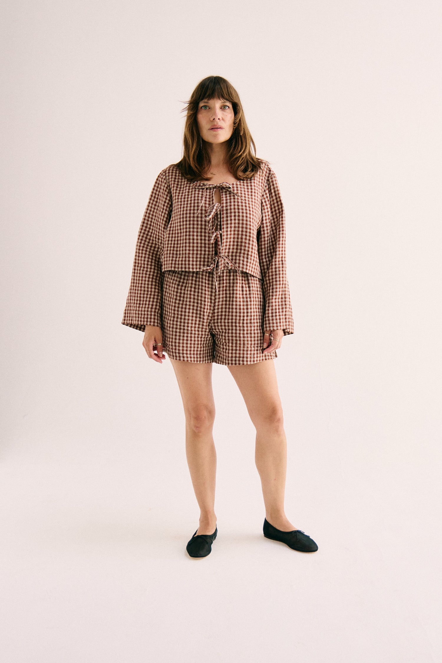 Brady Short - Brown Gingham