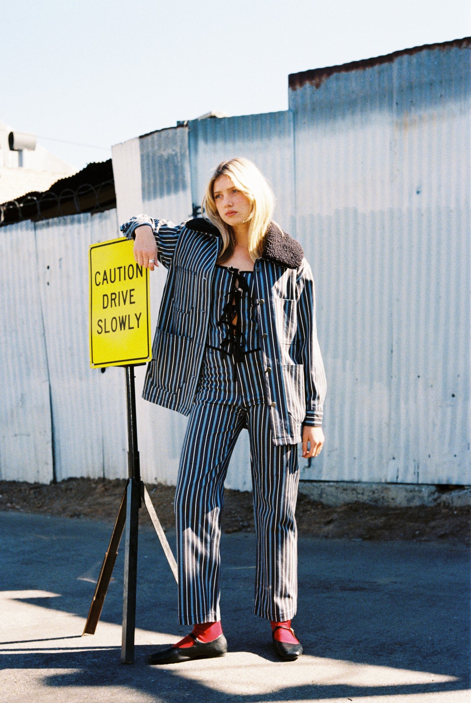 Chore Coat - Striped Denim